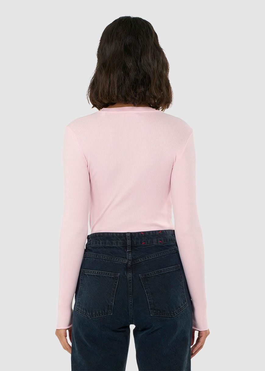 Rib Scoop Neck Long Sleeved Rib Scoop Neck Long Sleeved