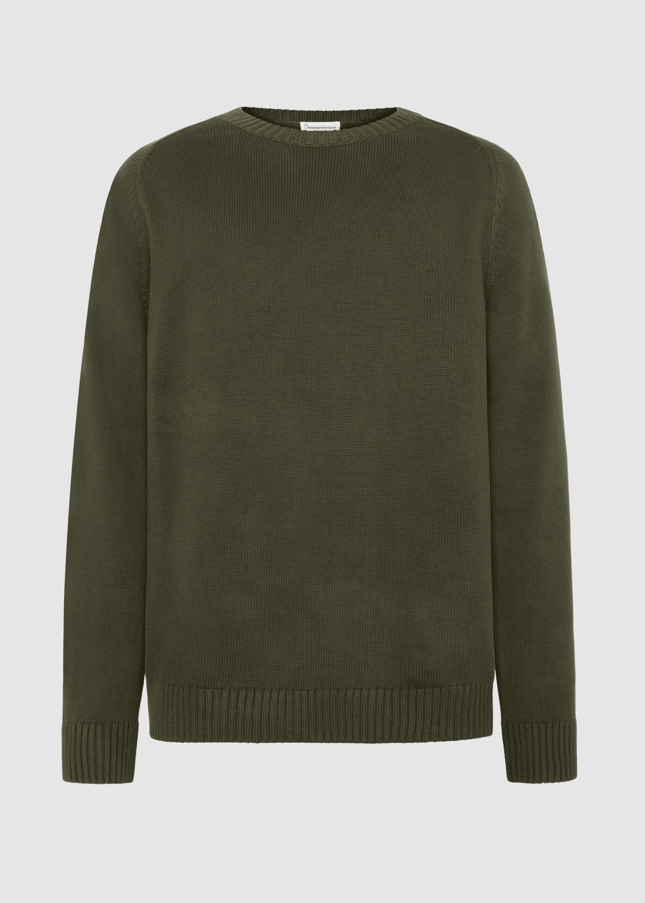 knowledge-cotton-apparel-crew-neck-sweater-forrest-night-1.jpeg Crew Neck Sweater Forrest Night