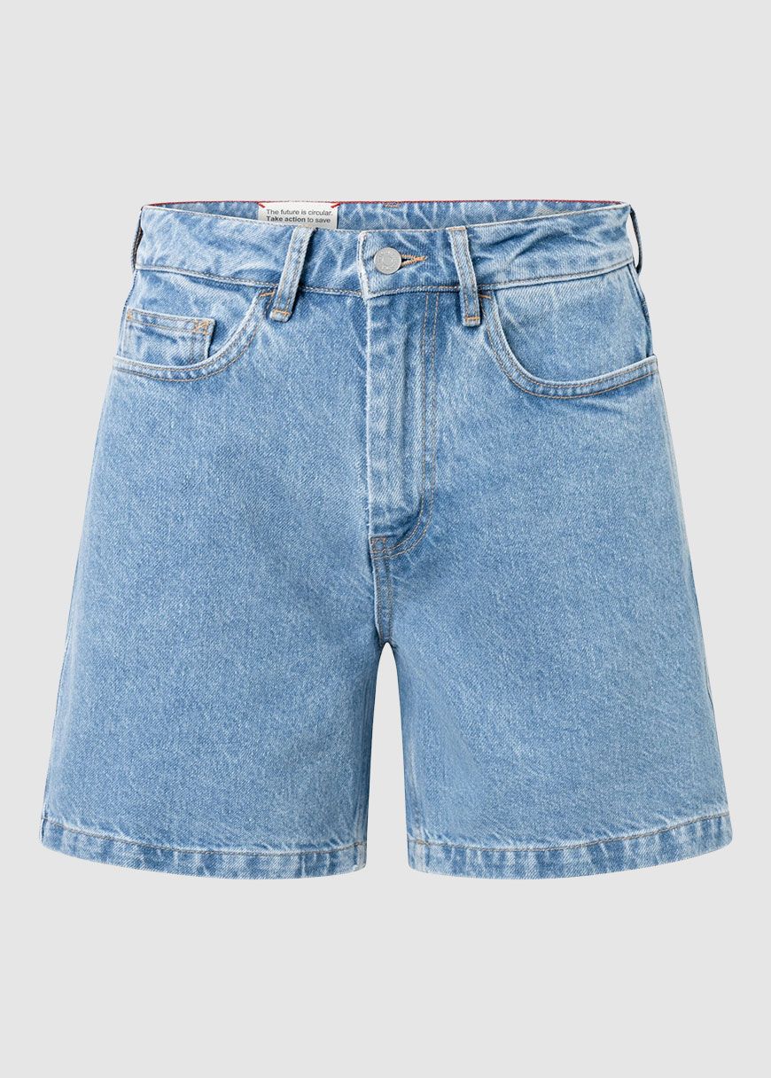 Reborn Gale Straight Mid-Rise 5-Pocket Shorts Reborn Gale Straight Mid-Rise 5-Pocket Shorts