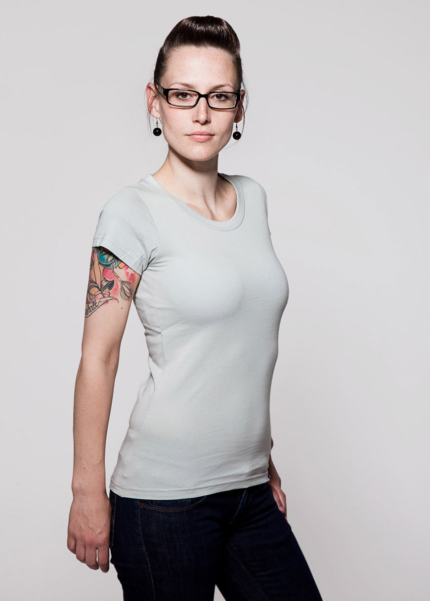 T-Shirt Rundausschnitt Grau T-Shirt Rundausschnitt Grau