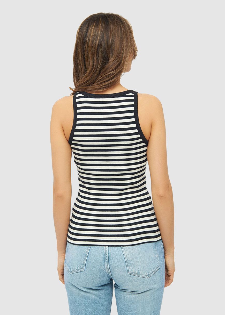 Striped Racer Rib Top Striped Racer Rib Top