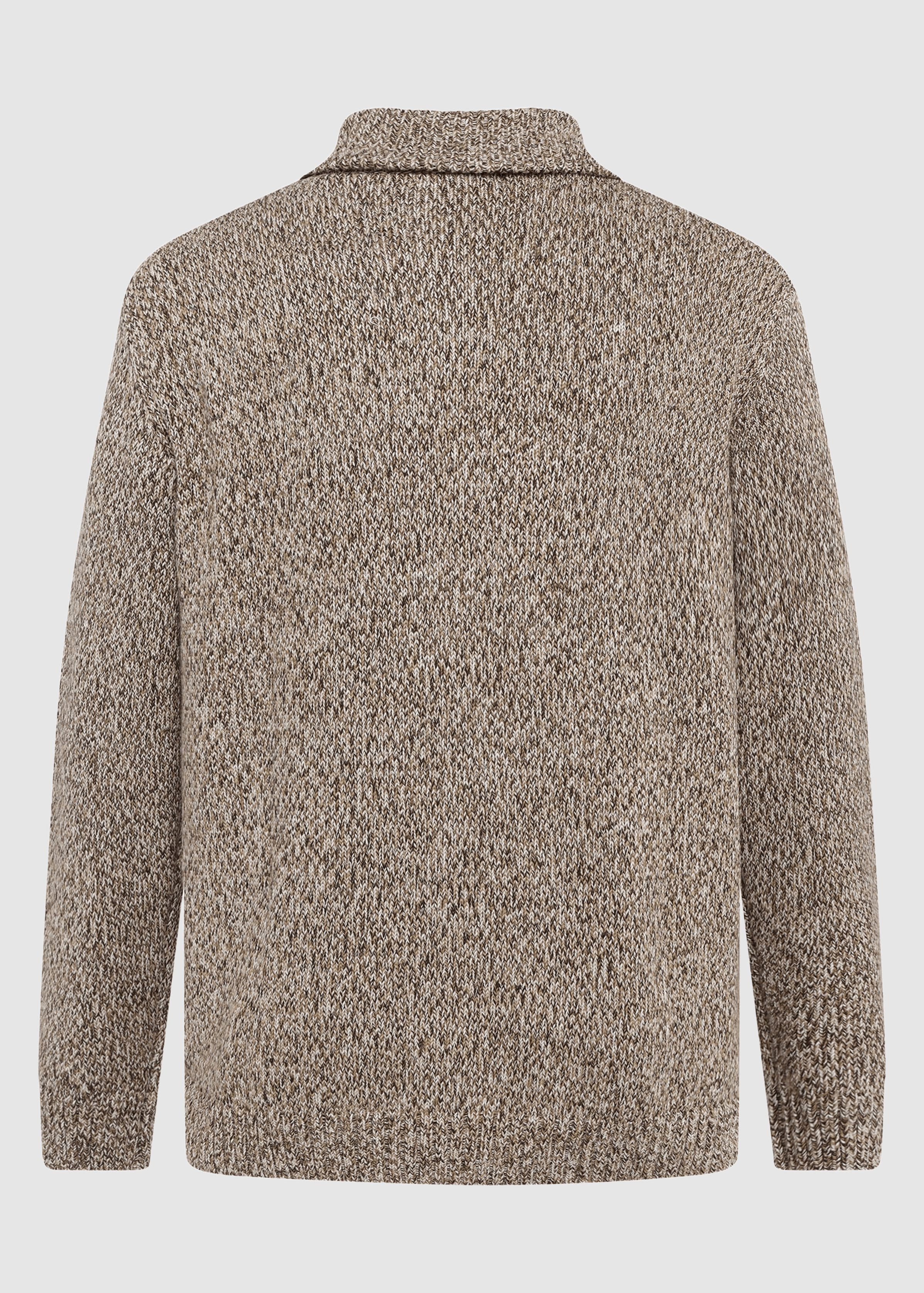 Quater Zip Sweater Brown Multi