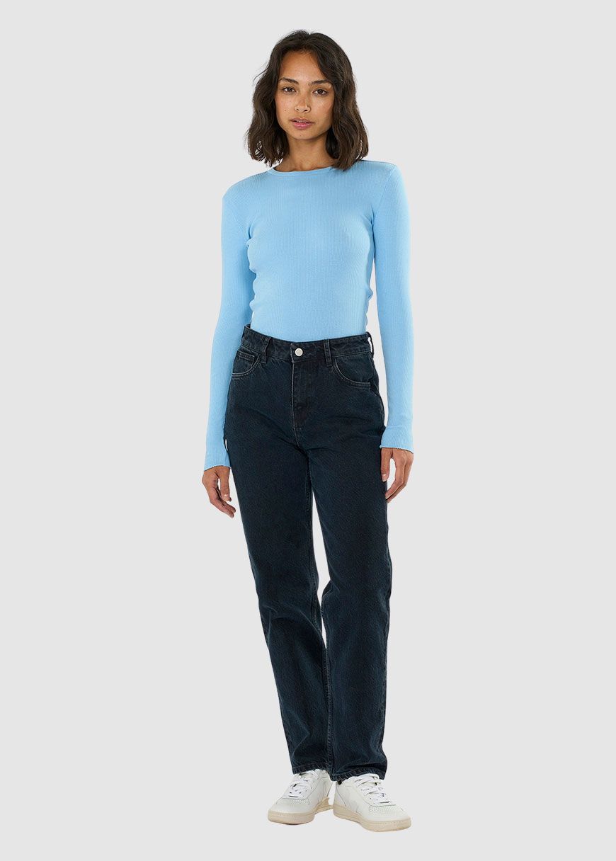 Rib Scoop Neck Long Sleeved Rib Scoop Neck Long Sleeved