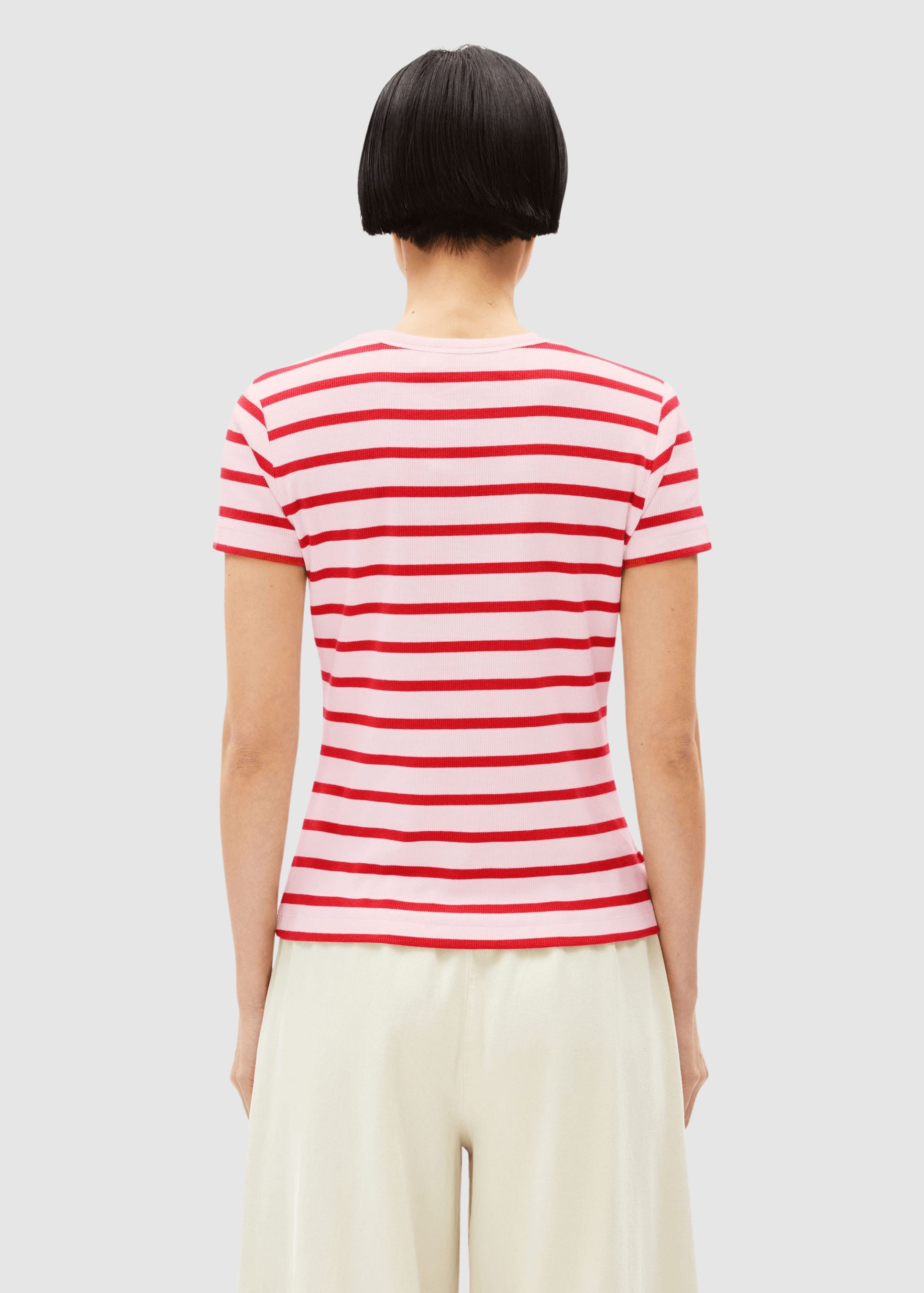 Kardaa Stripe T-Shirt Pink Mist-Mars Red