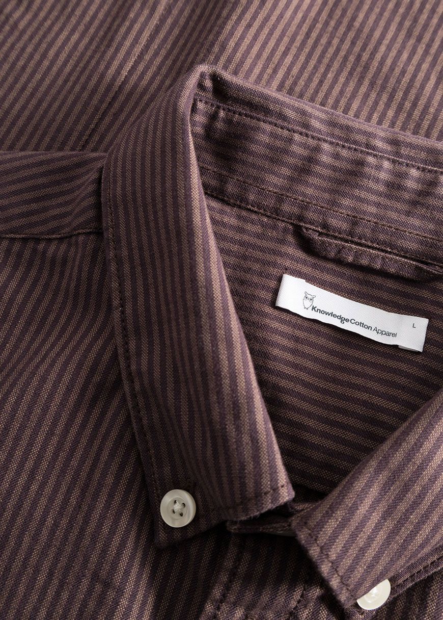 Costom Tailored Fit Striped Oxford Shirt