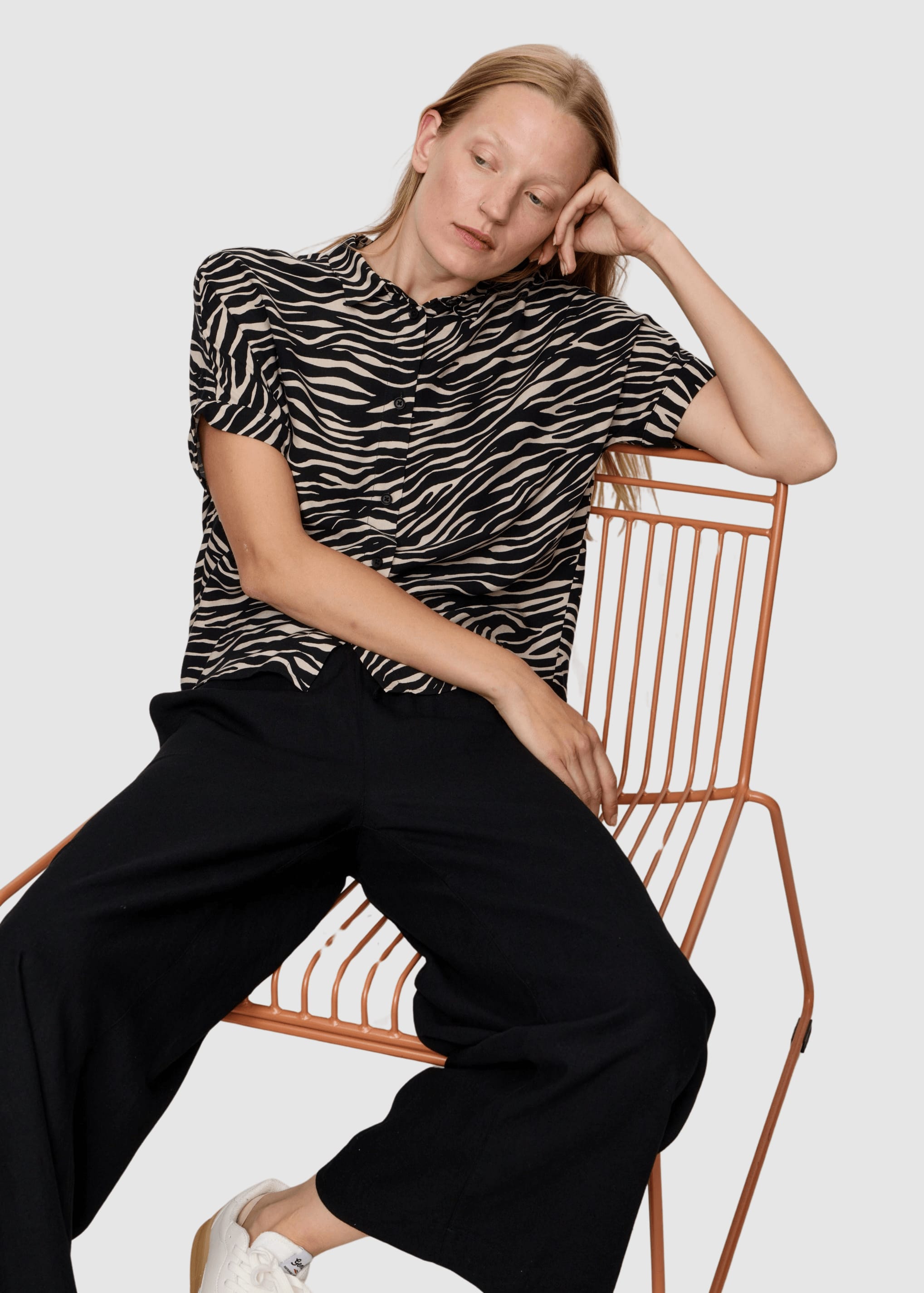 Blouse Lotus Zebra Black Blouse Lotus Zebra Black