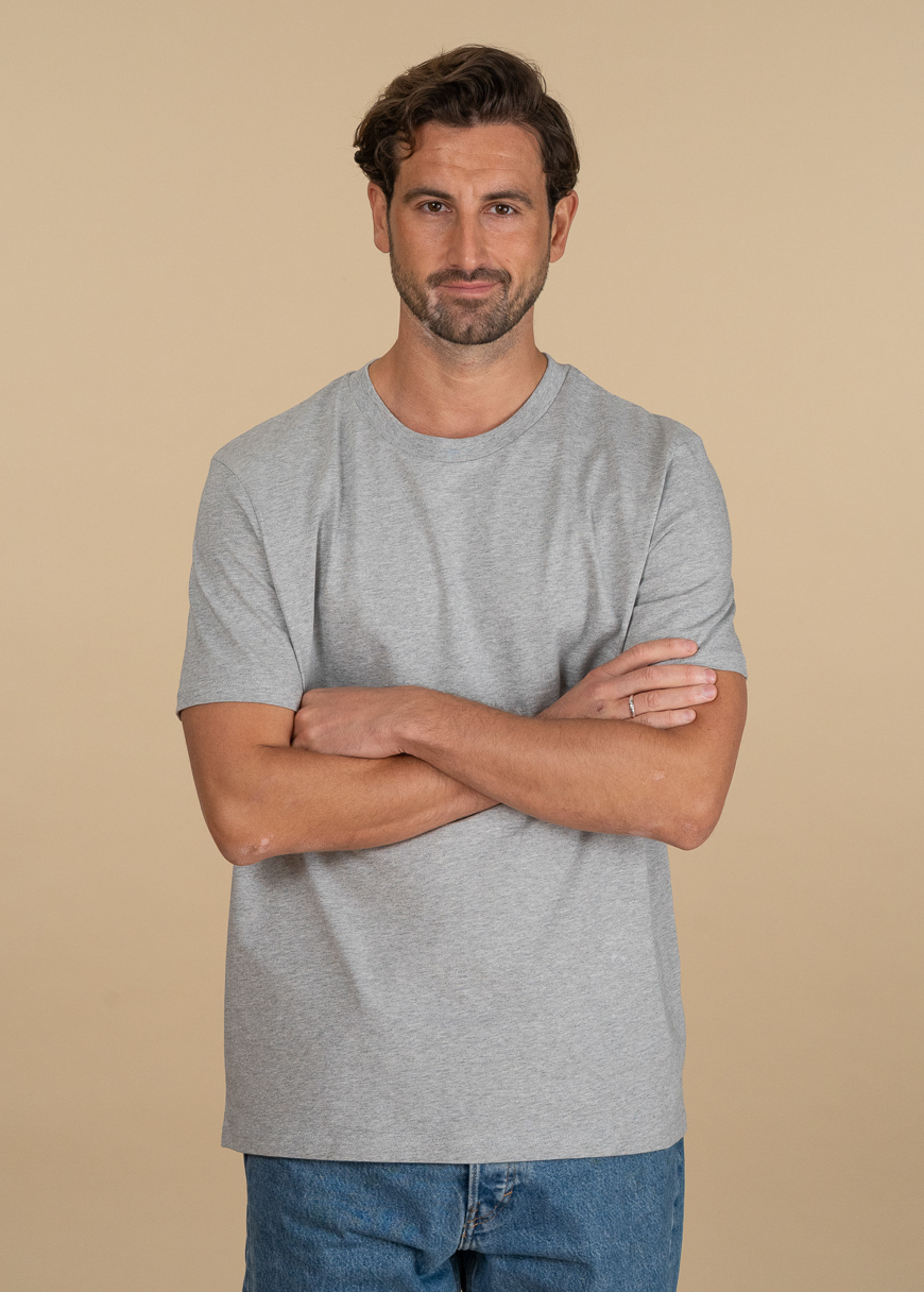 Classic T-Shirt Man 5er Pack Heather Grey