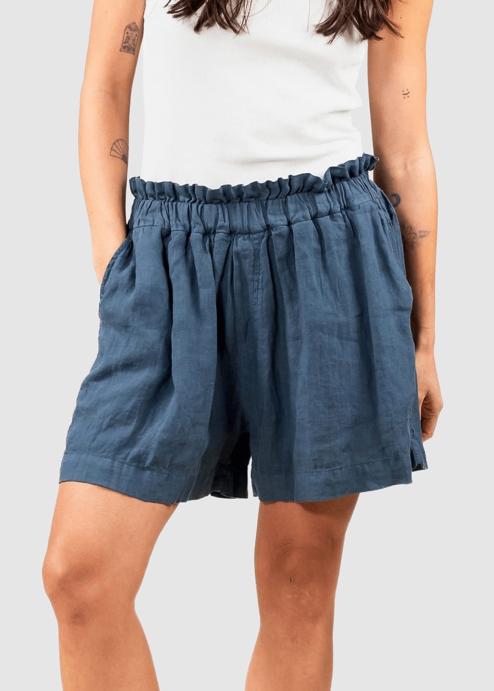 Chloe Linen Short Vintage Grey