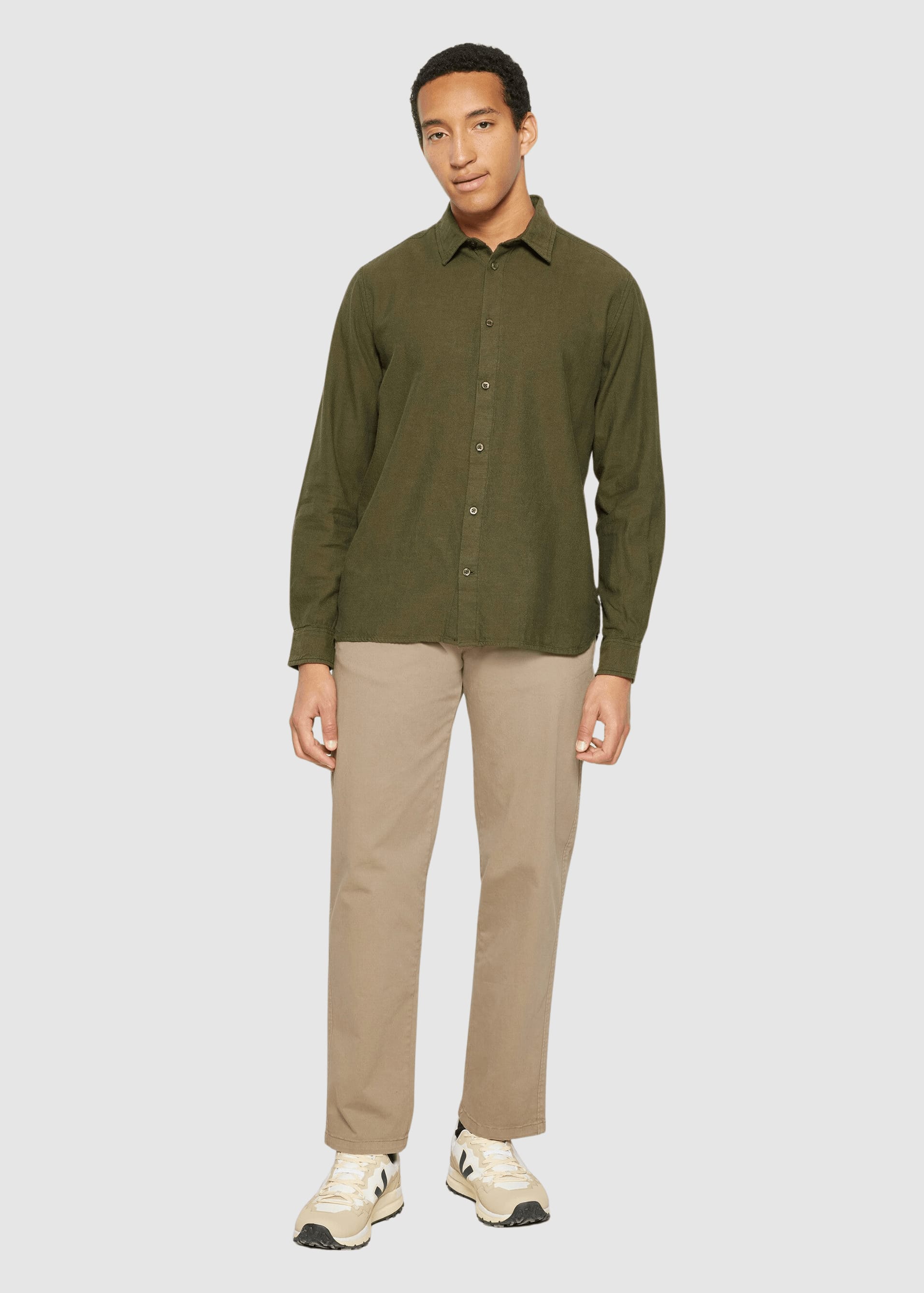 knowledge-cotton-apparel-dune-regular-flannel-shirt-forrest-night-3.jpeg Dune Regular Flannel Shirt Forrest Night
