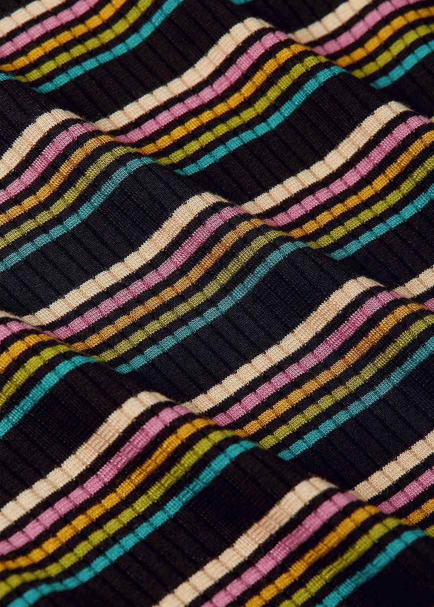 Rollneck Top Frostine Stripe