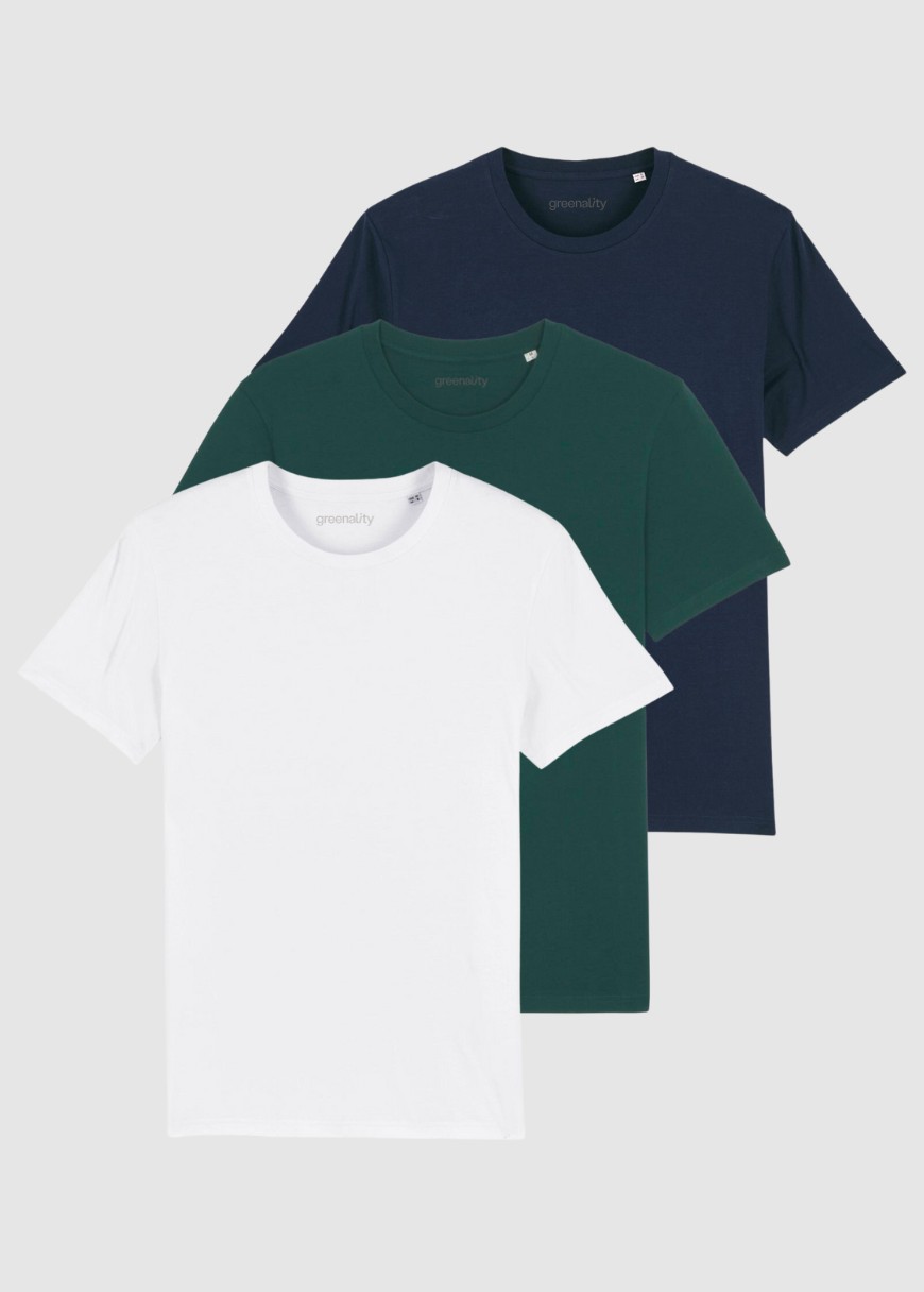 T-Shirt Medium Fit 3er Pack