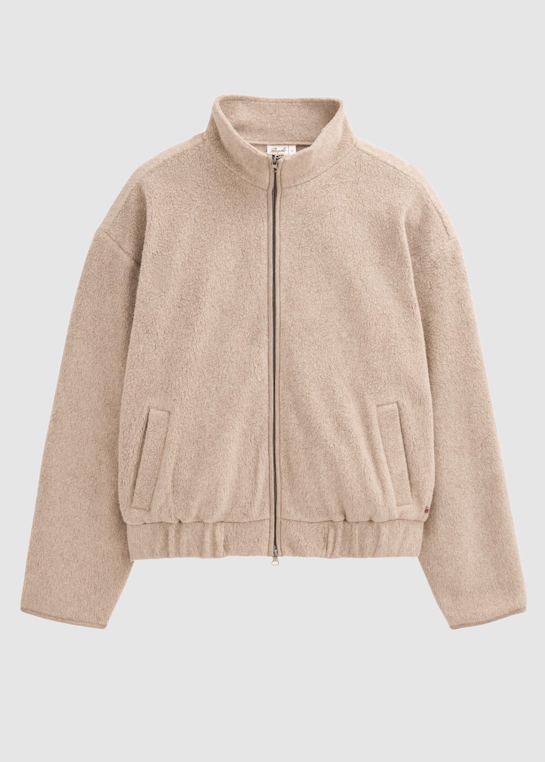 Fleece-Jacke Dunkelsand Mélange