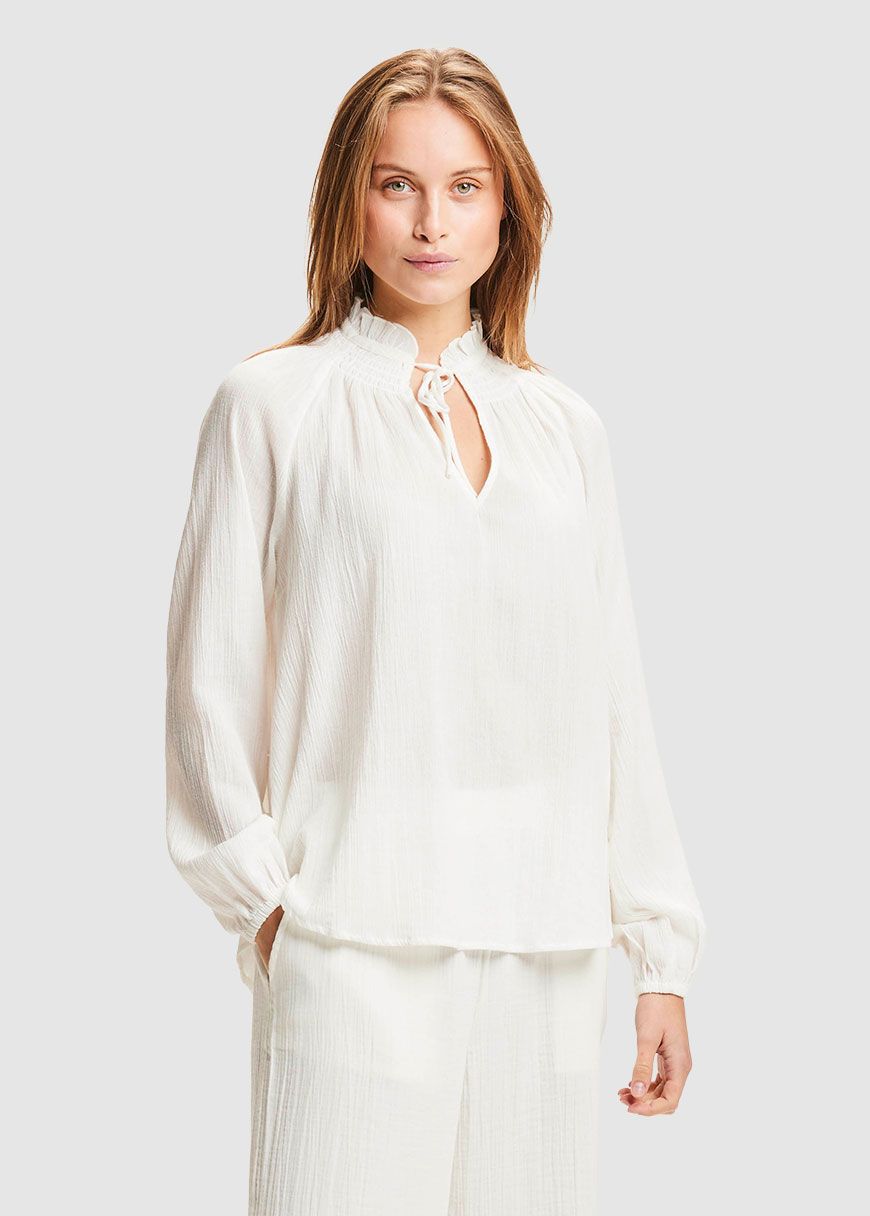 A-Shape Ruffle Stand Blouse A-Shape Ruffle Stand Blouse