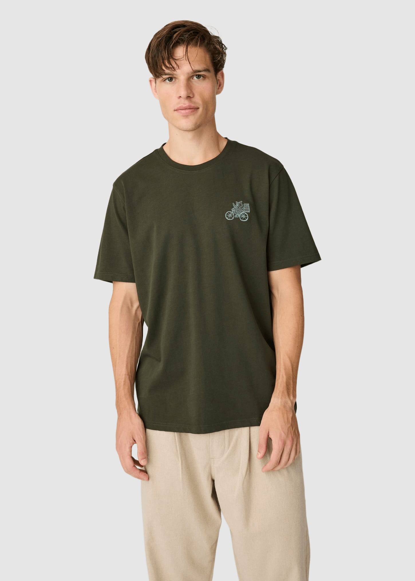 Chest Embroidery T-Shirt Forrest Night
