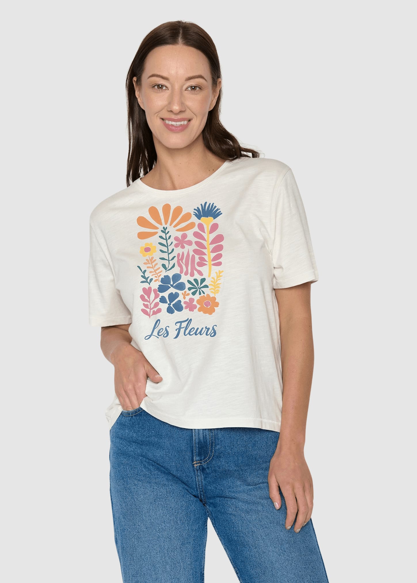 Les Fleurs Nova T-Shirt Moonstone