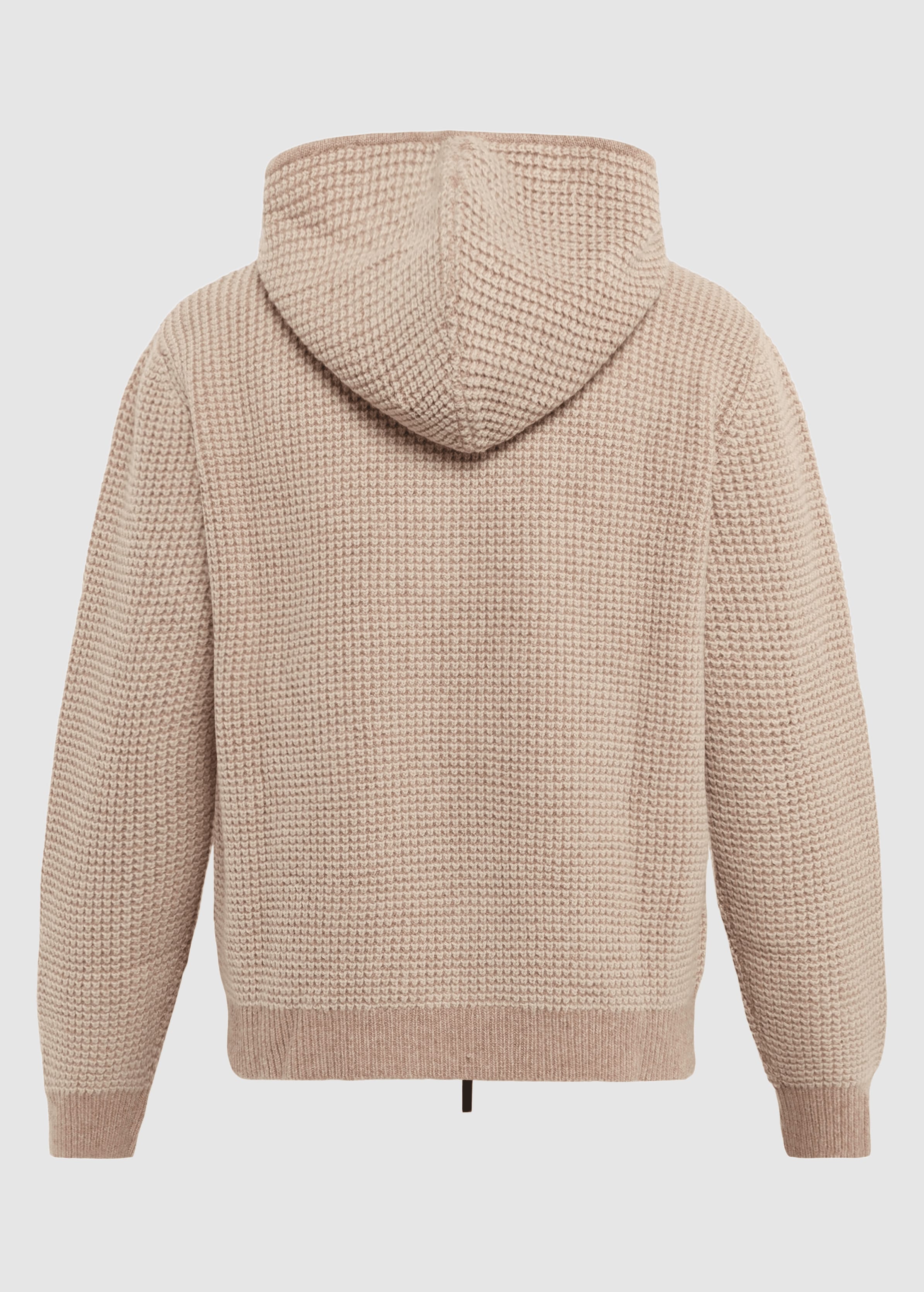 knowledge-cotton-apparel-lambswool-zip-hoodie-kelp-melange-3.jpeg Lambswool Zip Hoodie Kelp Melange