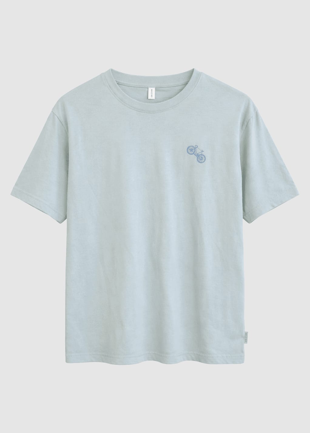 Chest Print T-Shirt Ice Blue