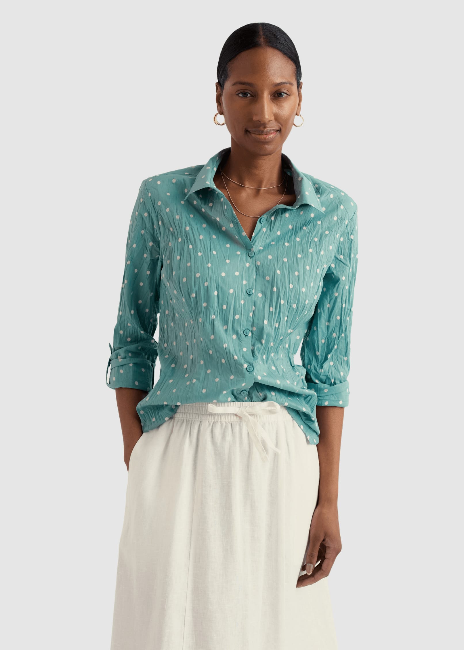 Larissa Shirt Little Sponge Spot Sardine