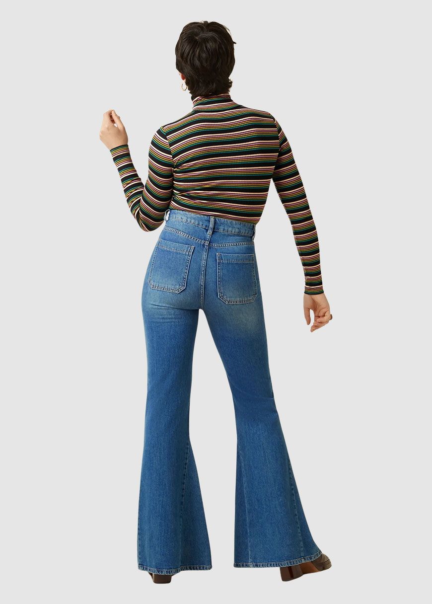 Rollneck Top Frostine Stripe