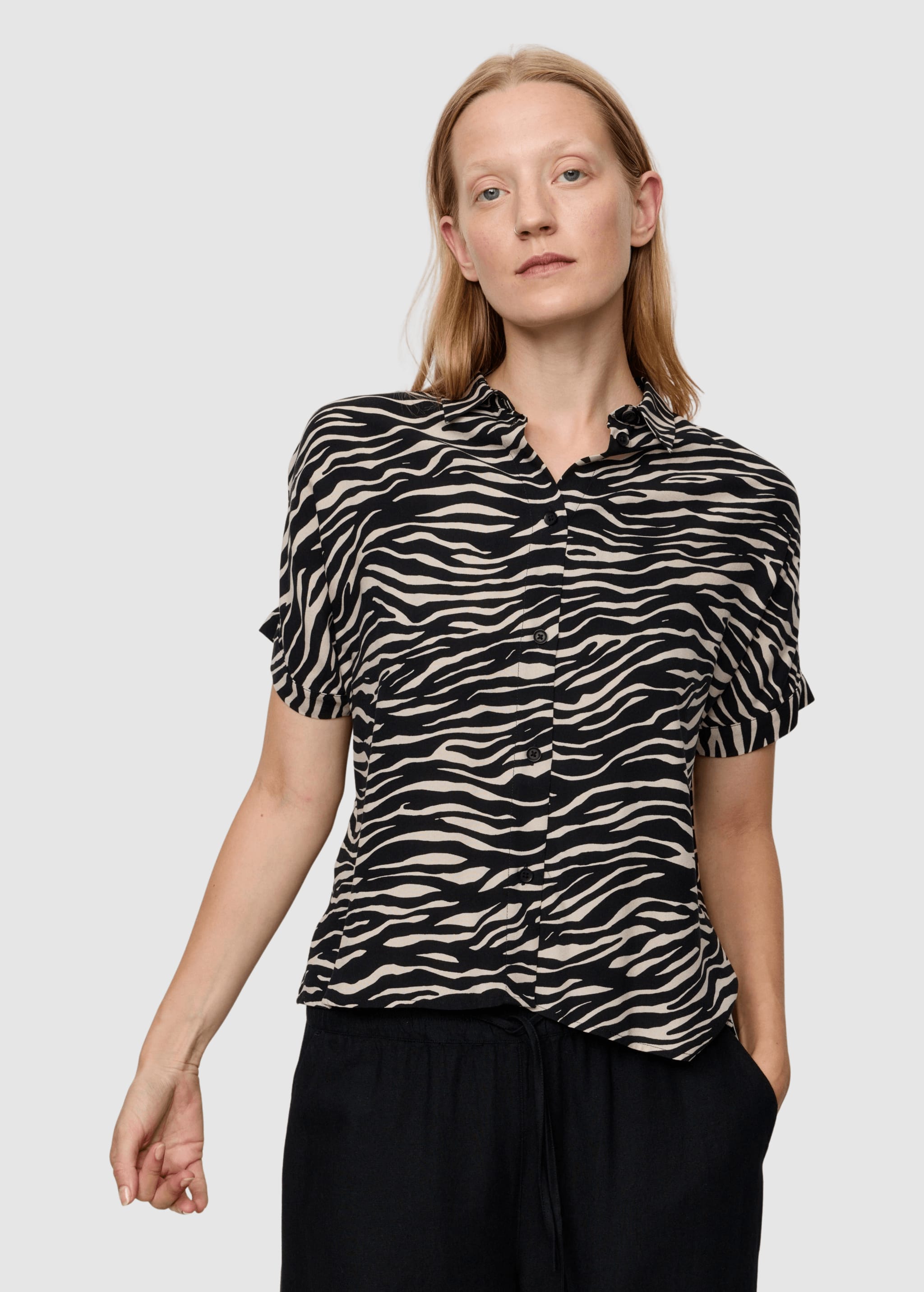 Blouse Lotus Zebra Black Blouse Lotus Zebra Black