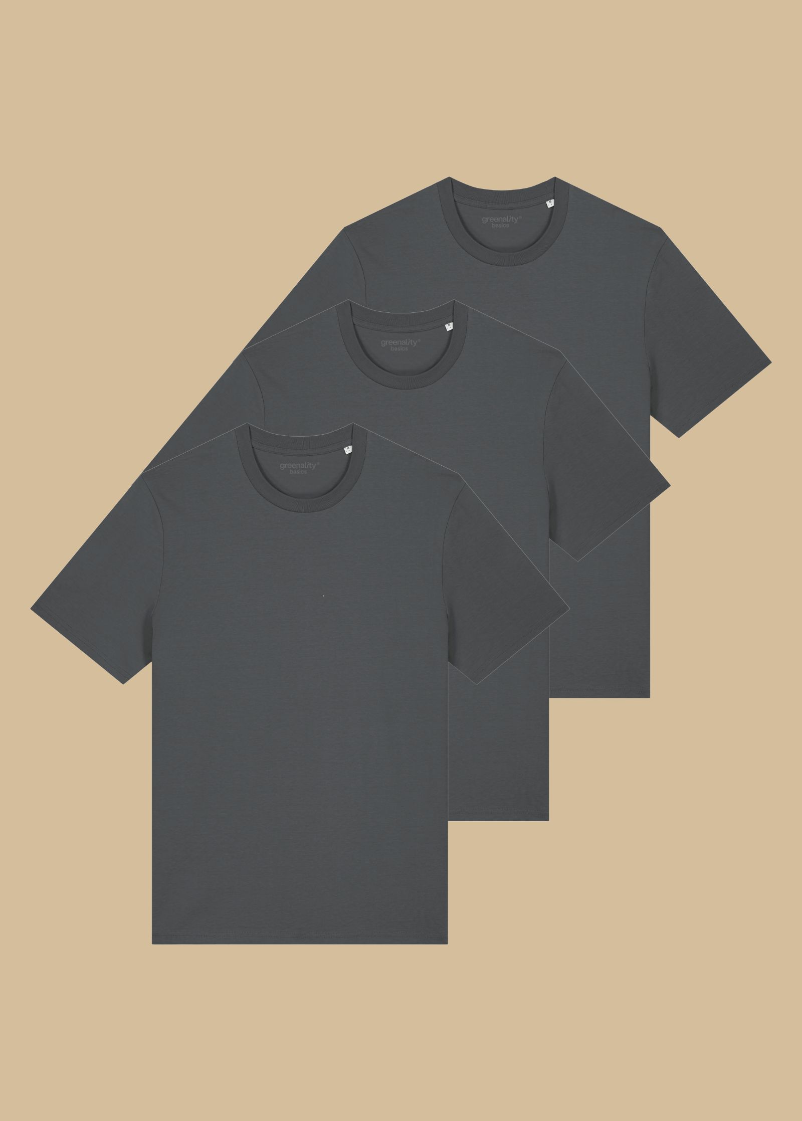 3pack-anthracite.jpg Classic T-Shirt Man 3er Pack Anthracite
