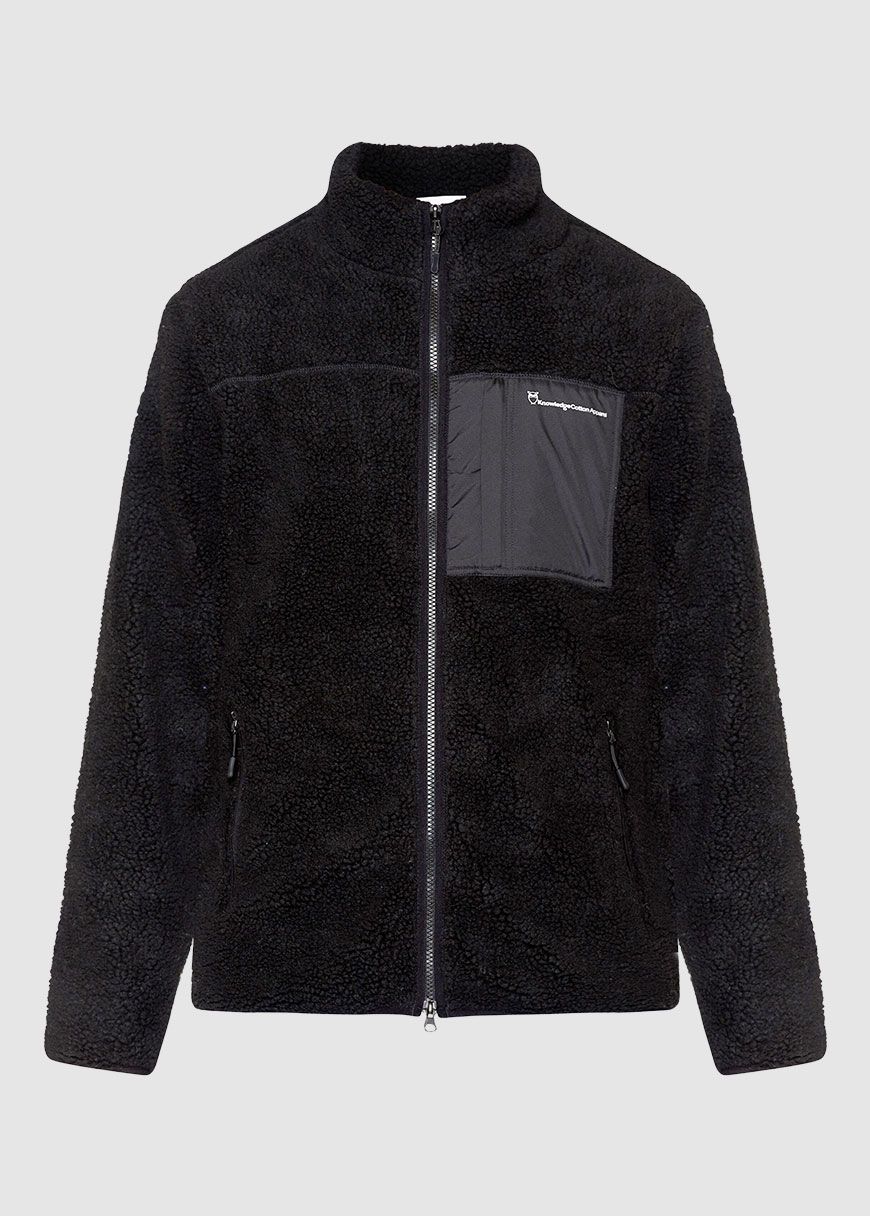 Knowledge Cotton Apparel Teddy Fleece Zip Sweat bei greenality