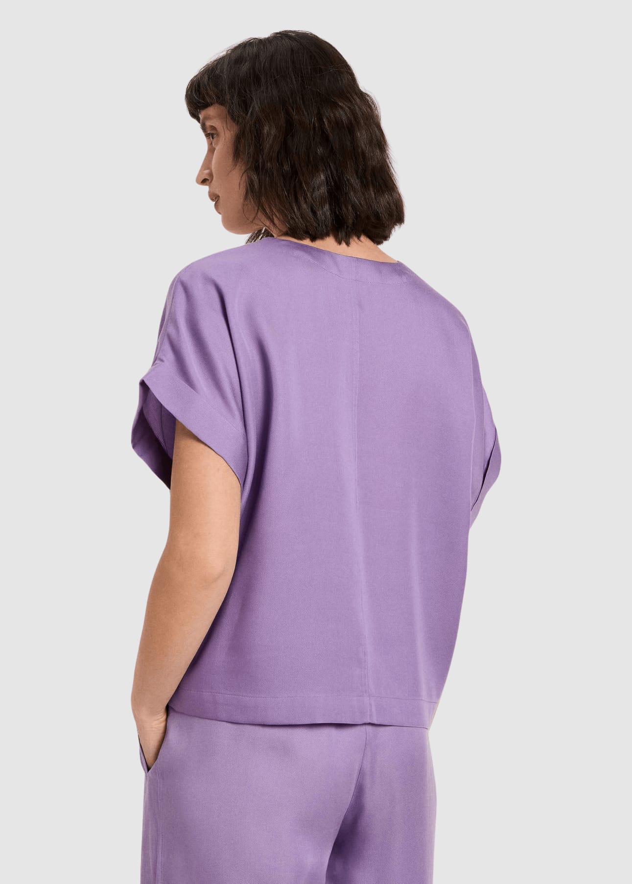 Blusenshirt Aus Tencel Purple Haze
