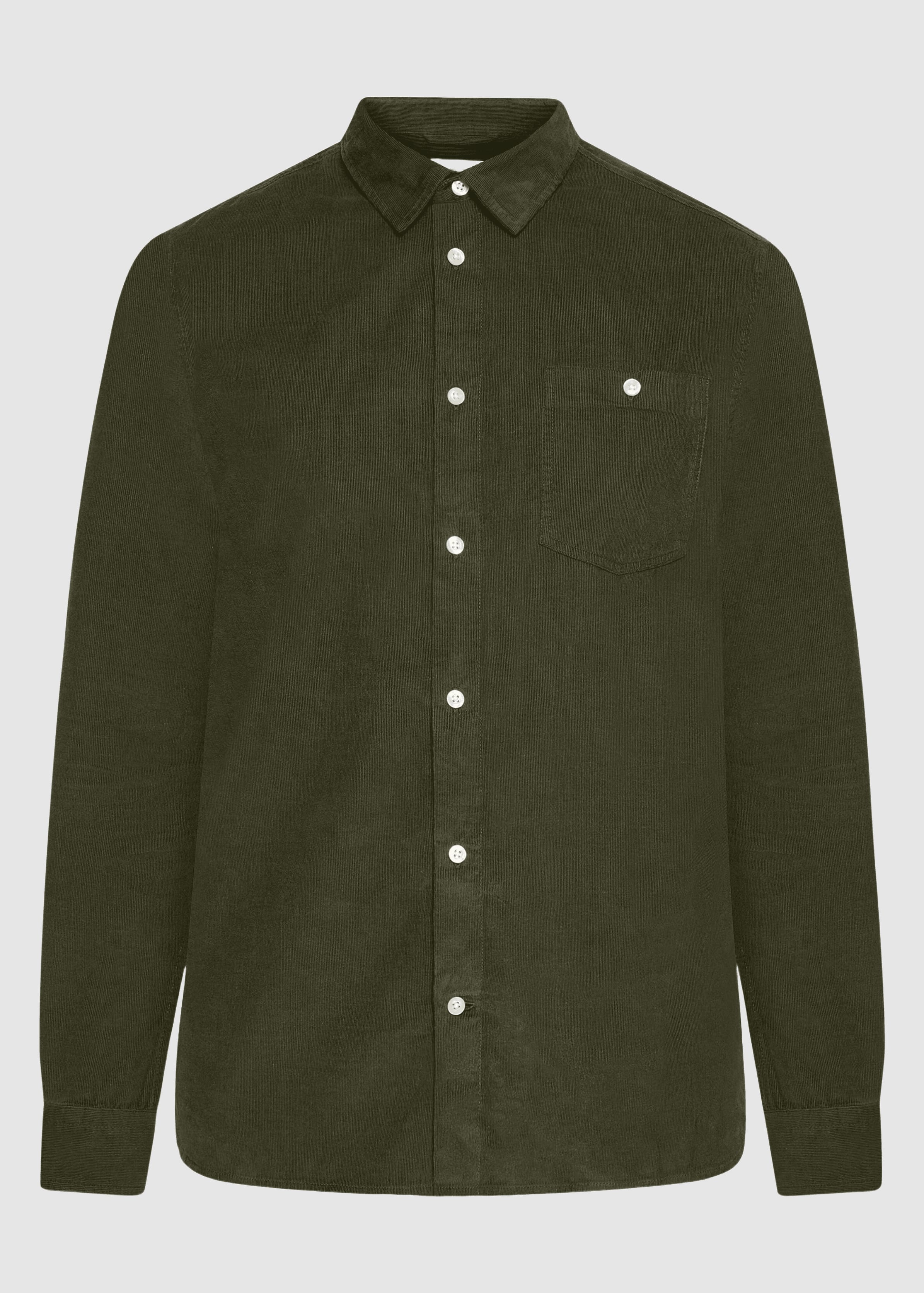 knowledge-cotton-apparel-dune-regular-corduroy-shirt-forrest-night-4.jpeg Dune Regular Corduroy Shirt Forrest Night