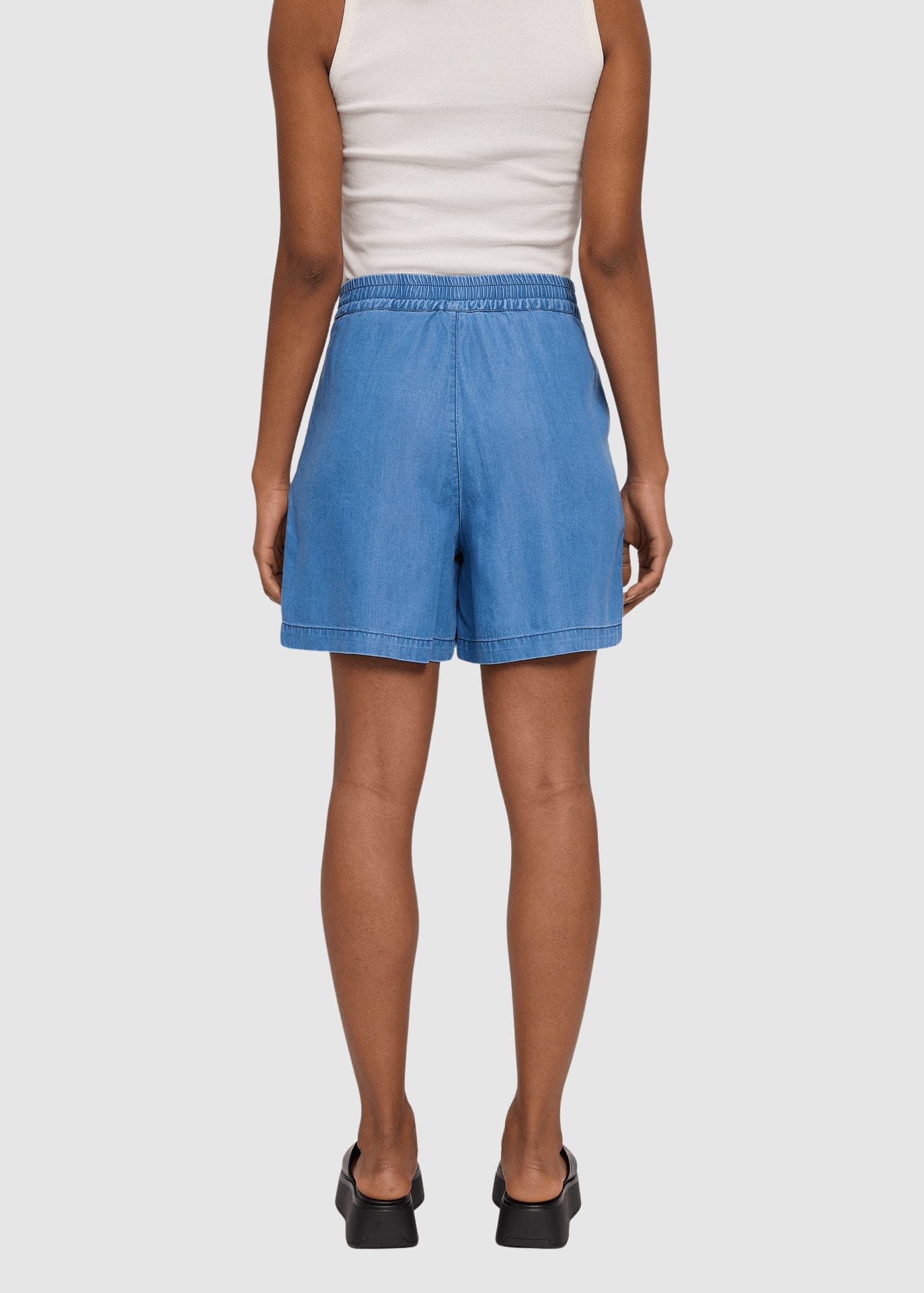 Tencel Shorts Dark Blue Wash Tencel Shorts Dark Blue Wash
