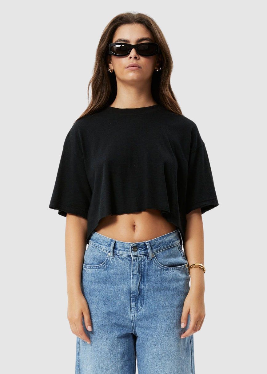 Slay Hemp Cropped Oversized Tee