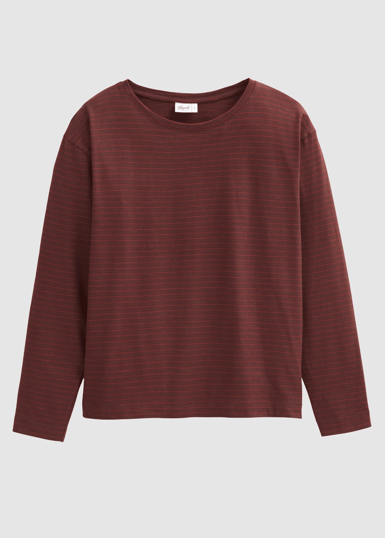 people-wear-organic-langarm-shirt-kastanie-geringelt-1.jpeg Langarm-Shirt Kastanie Geringelt