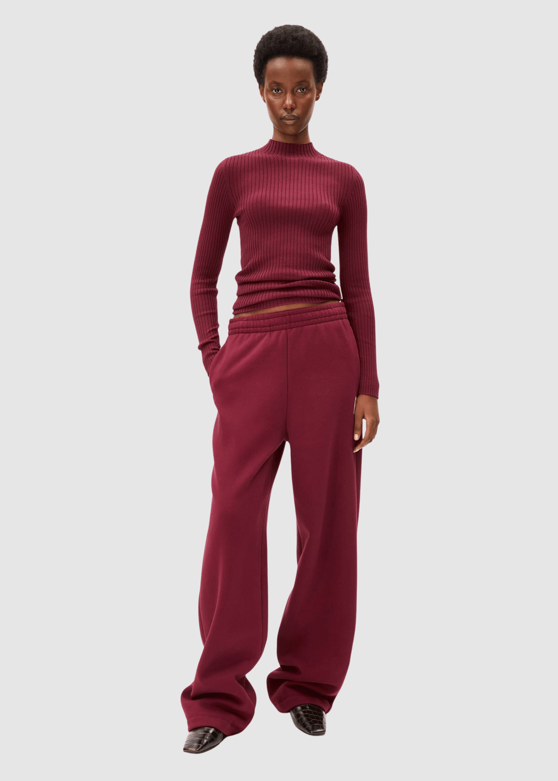 Alaania Knit Sweater Velvet Red