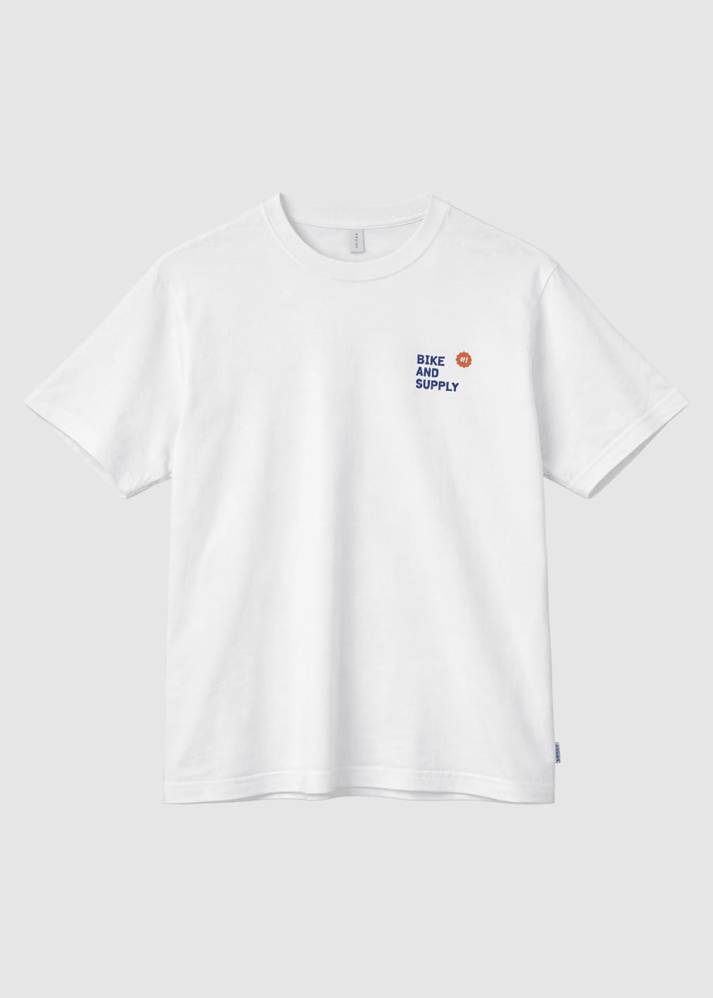 Back Print Theme T-Shirt Offwhite Bike Shop