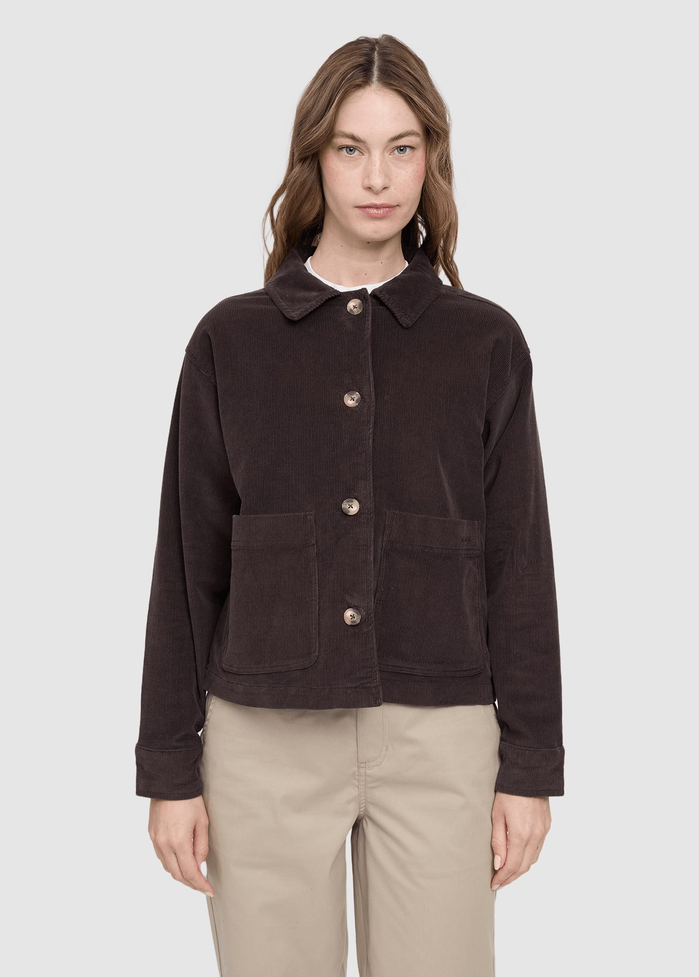 Corduroy Shacket Dark Chocolate