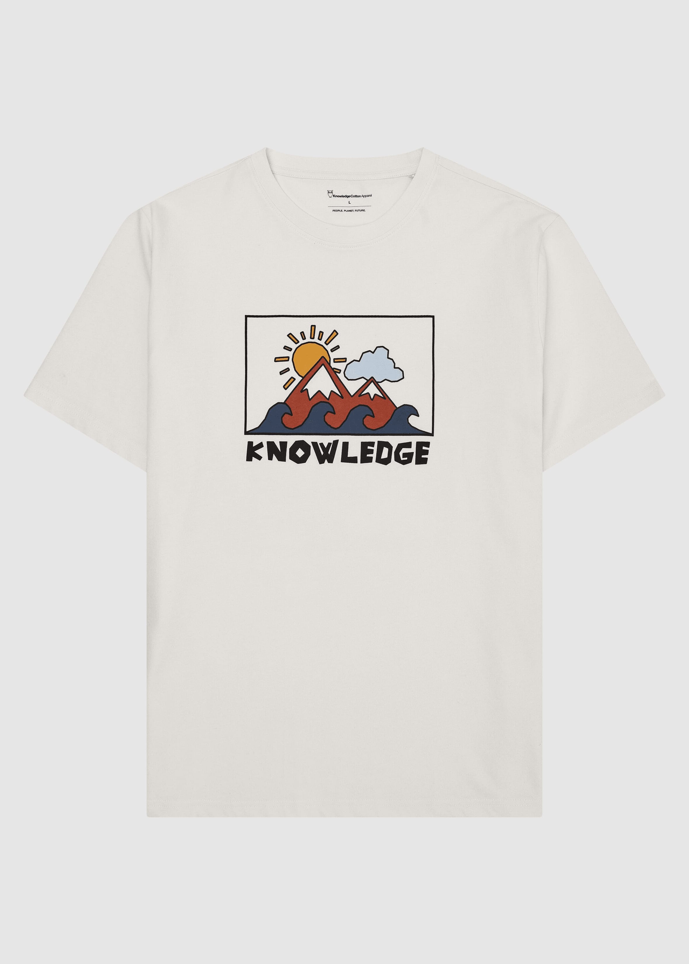 Front Print T-Shirt Egret