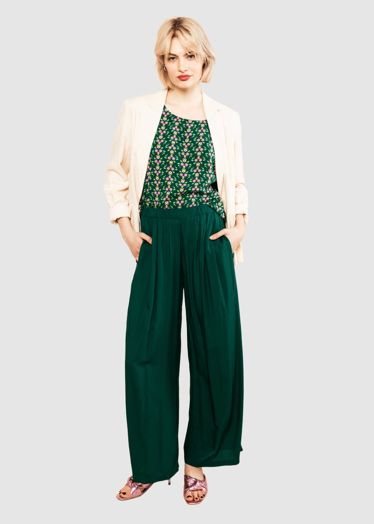 Breezy Palazzo Green Holiday Feeling
