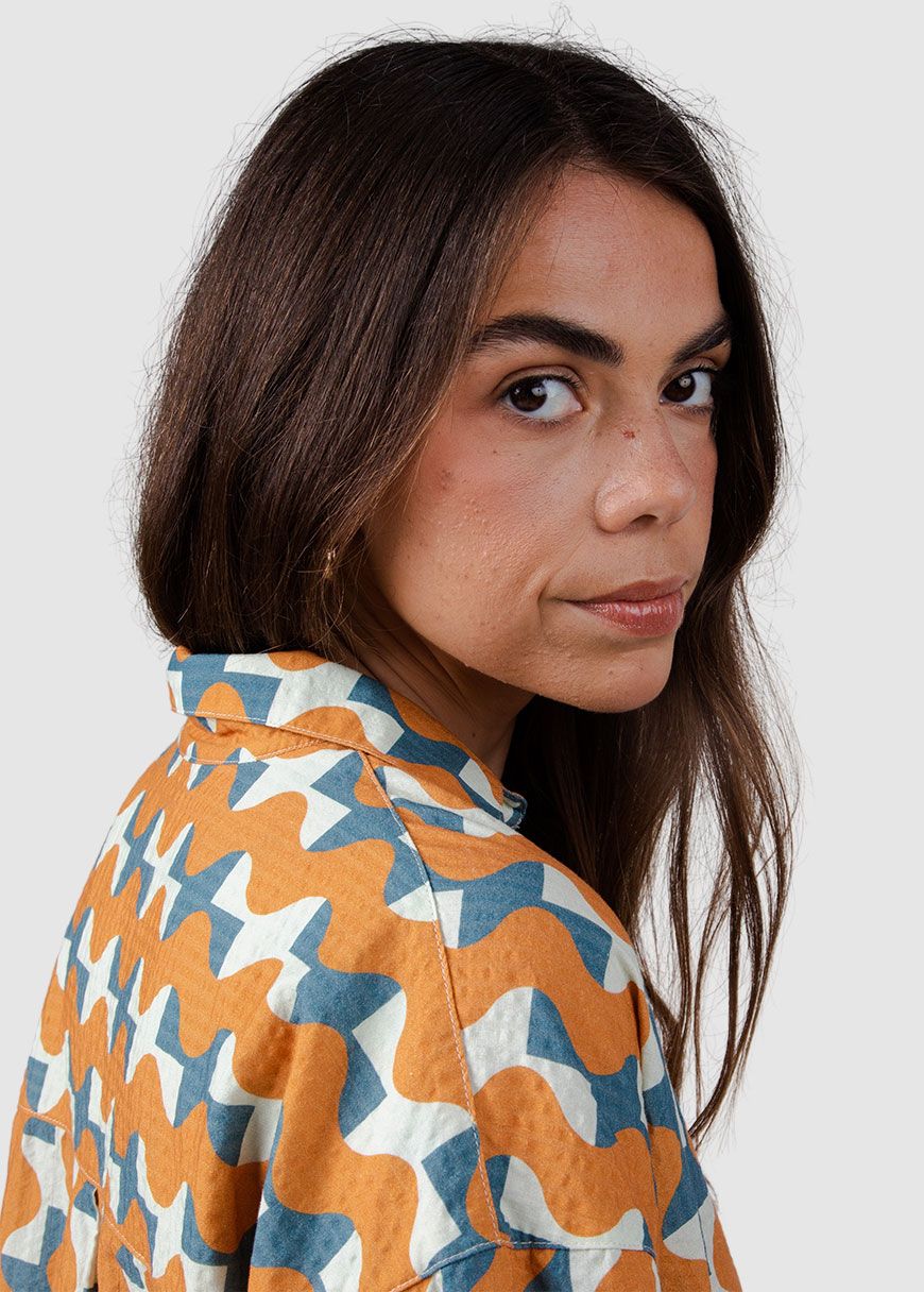 Big Tiles Oversize Cropped Blouse Big Tiles Oversize Cropped Blouse