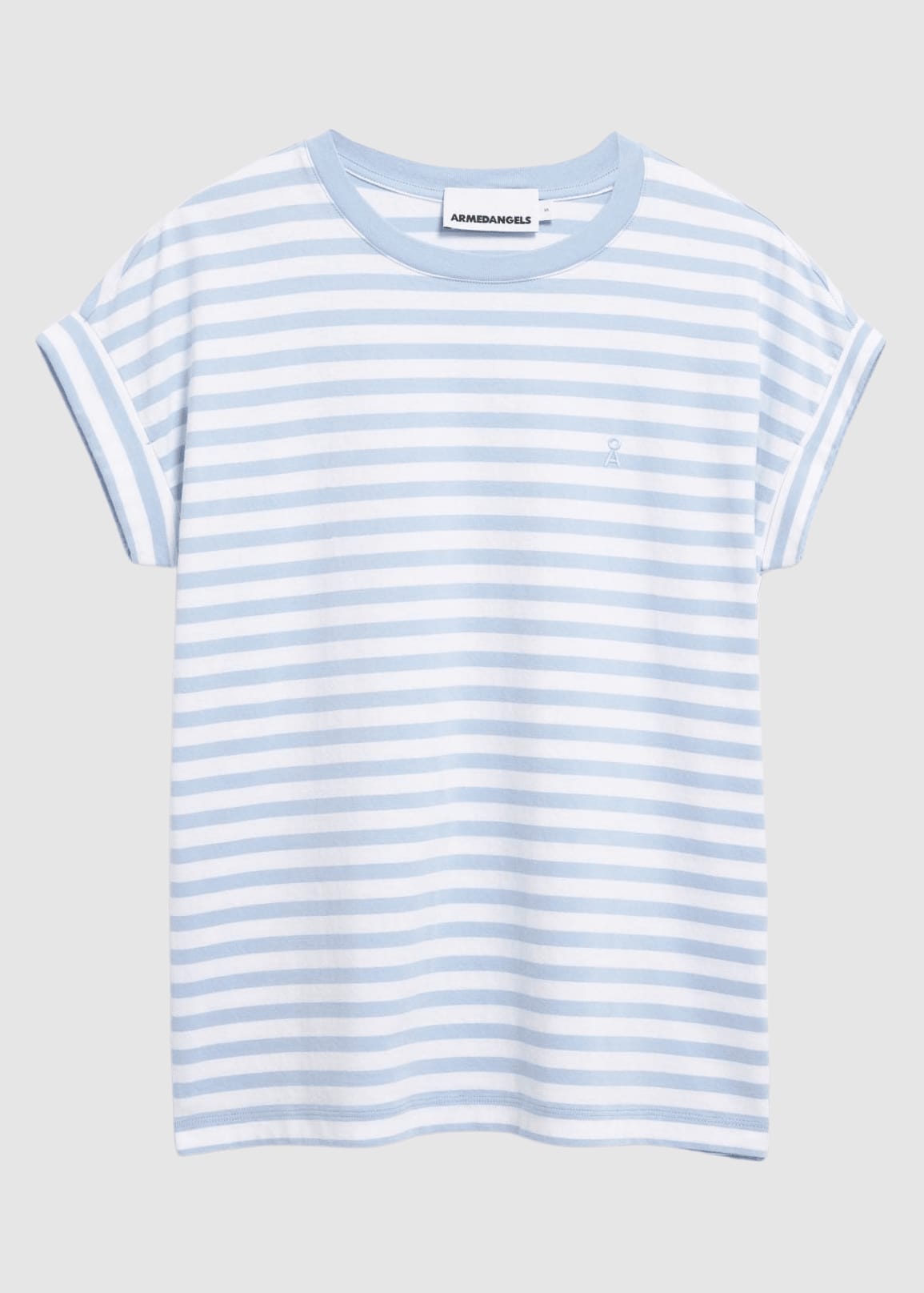 armedangels-idaara-stripe-t-shirt-white-soft-blue-6.jpeg Idaara Stripe T-Shirt White Soft Blue