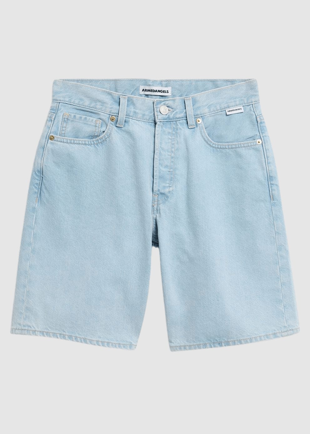 Thaalina Mid Waist Denim Short Barrea Thaalina Mid Waist Denim Short Barrea