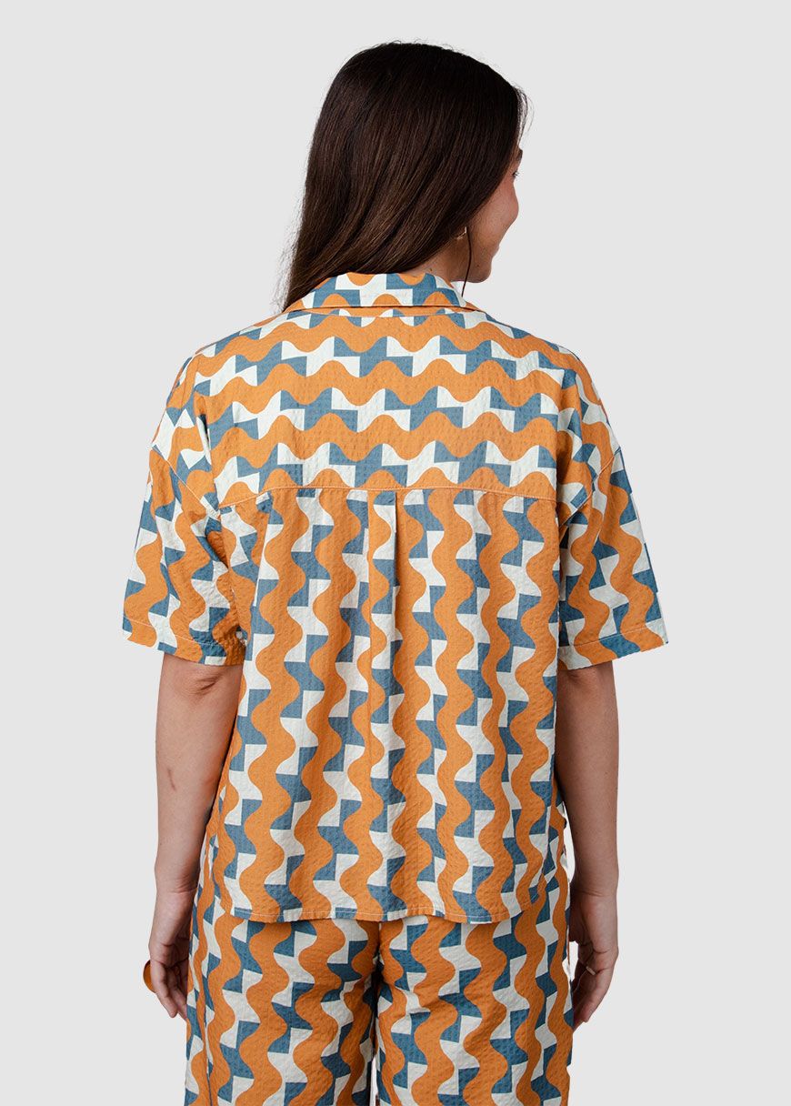 Big Tiles Oversize Cropped Blouse Big Tiles Oversize Cropped Blouse