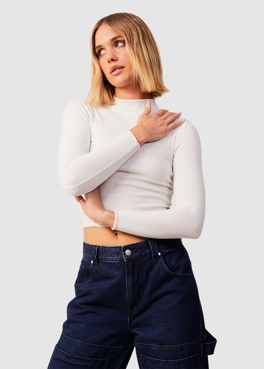 Iconic Hemp Ribbed Long Sleeve Top Iconic Hemp Ribbed Long Sleeve Top