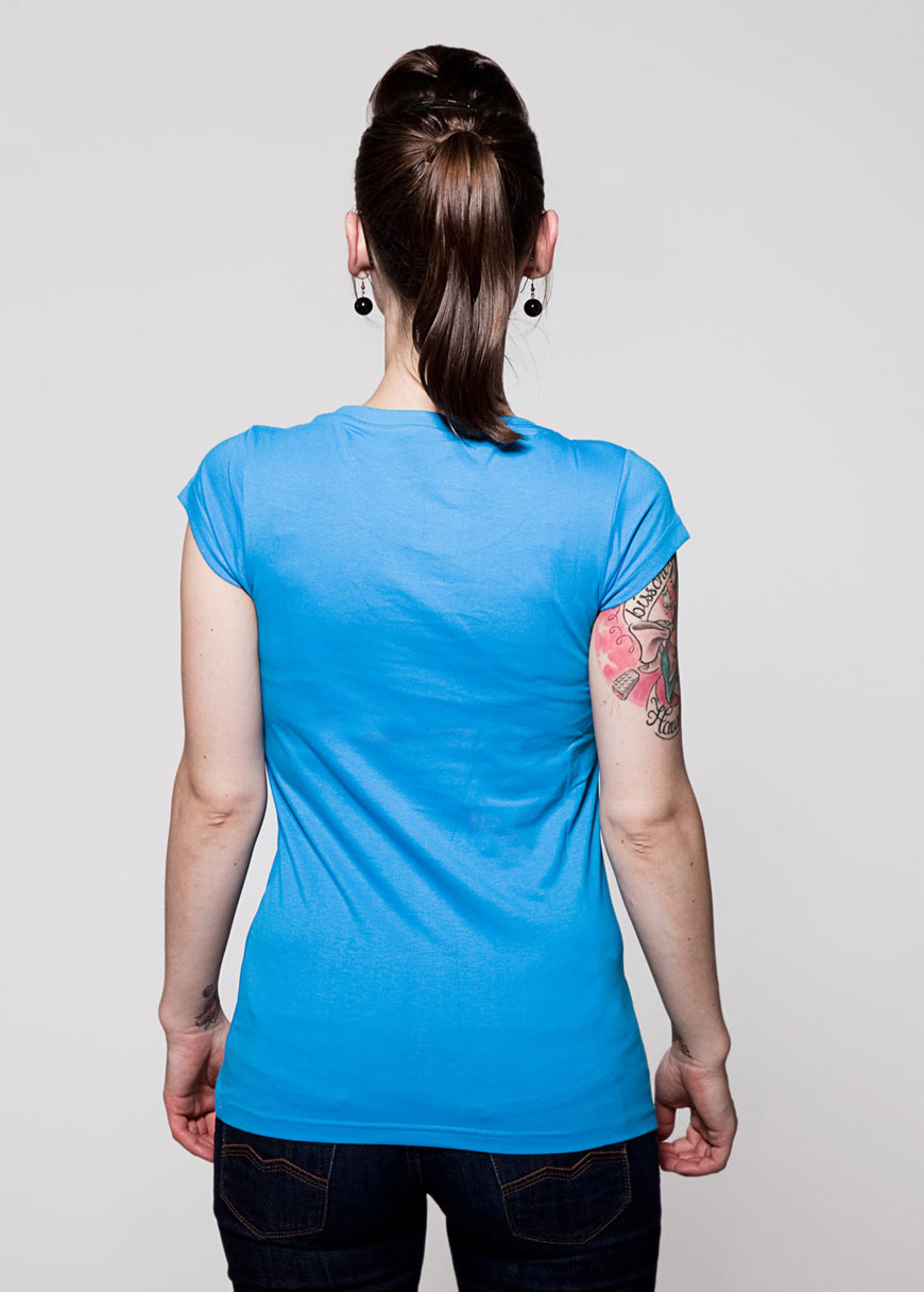 T-Shirt Rundausschnitt, kurze Ärmel Blau
