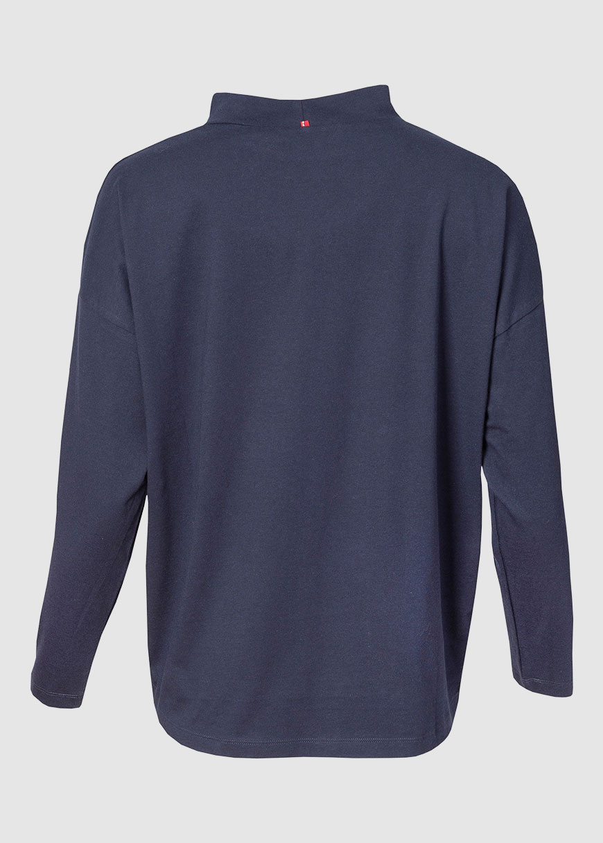 Langarm-Shirt Stehkragen Langarm-Shirt Stehkragen