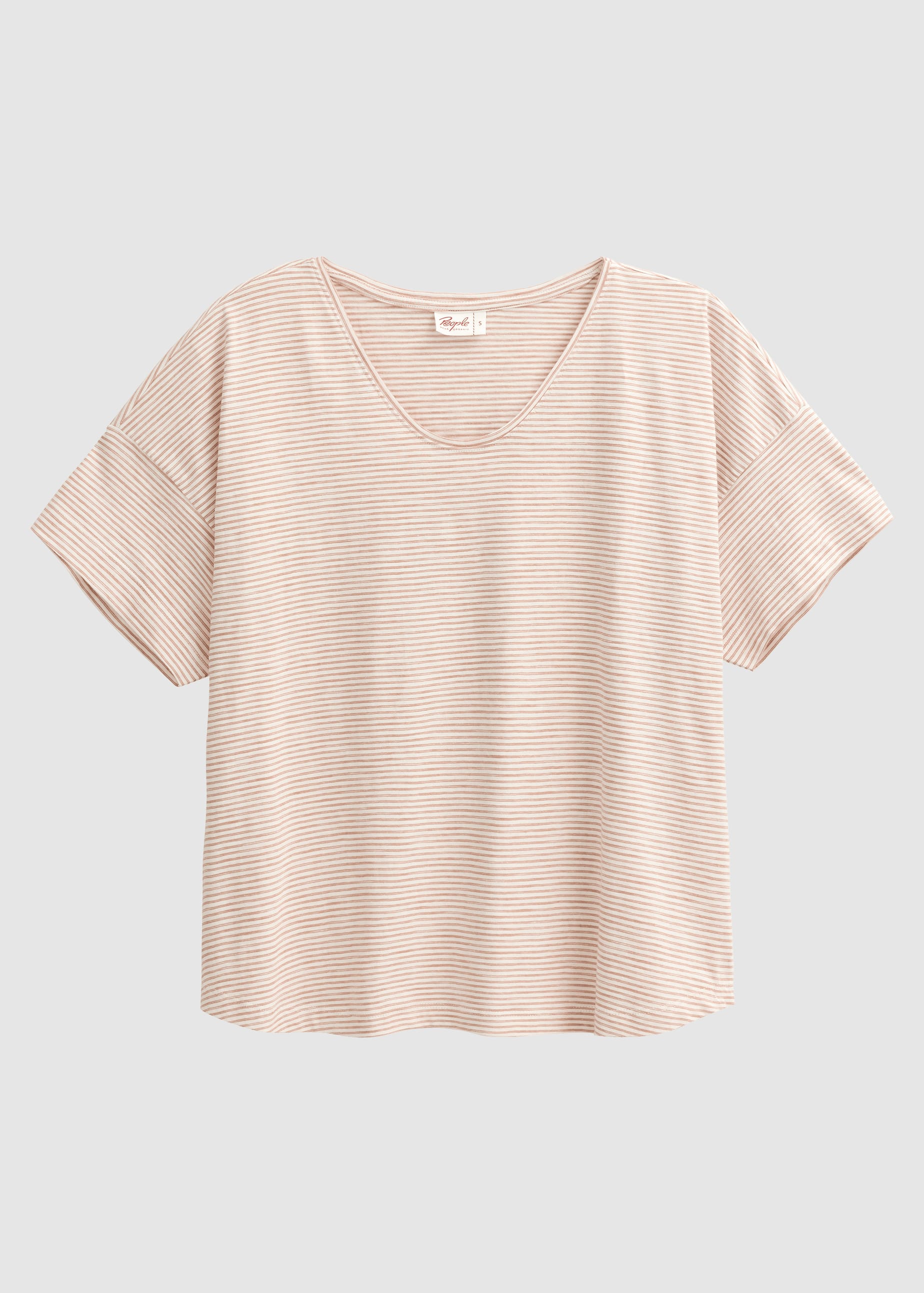 Kurzarm-Shirt Karamell Geringelt Kurzarm-Shirt Karamell Geringelt