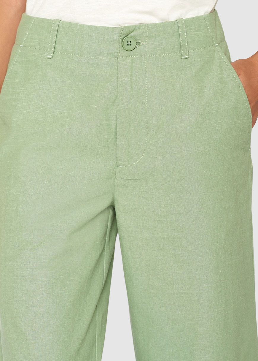 Posey Mid-Rise Wide Slub Yarn Cropped Pants Posey Mid-Rise Wide Slub Yarn Cropped Pants