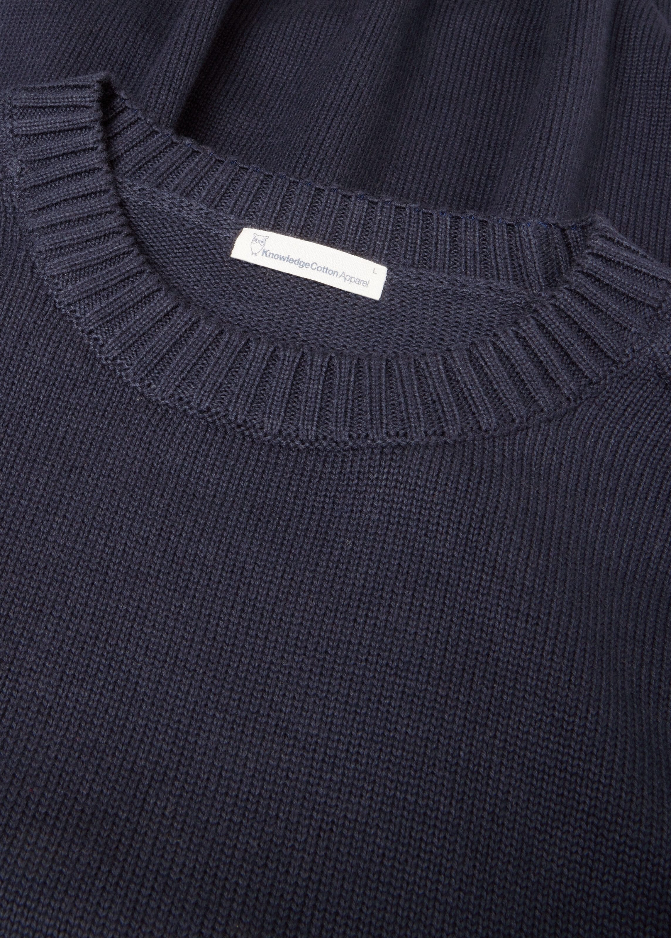 knowledge-cotton-apparel-crew-neck-sweater-night-sky-3.jpeg Crew Neck Sweater Night Sky
