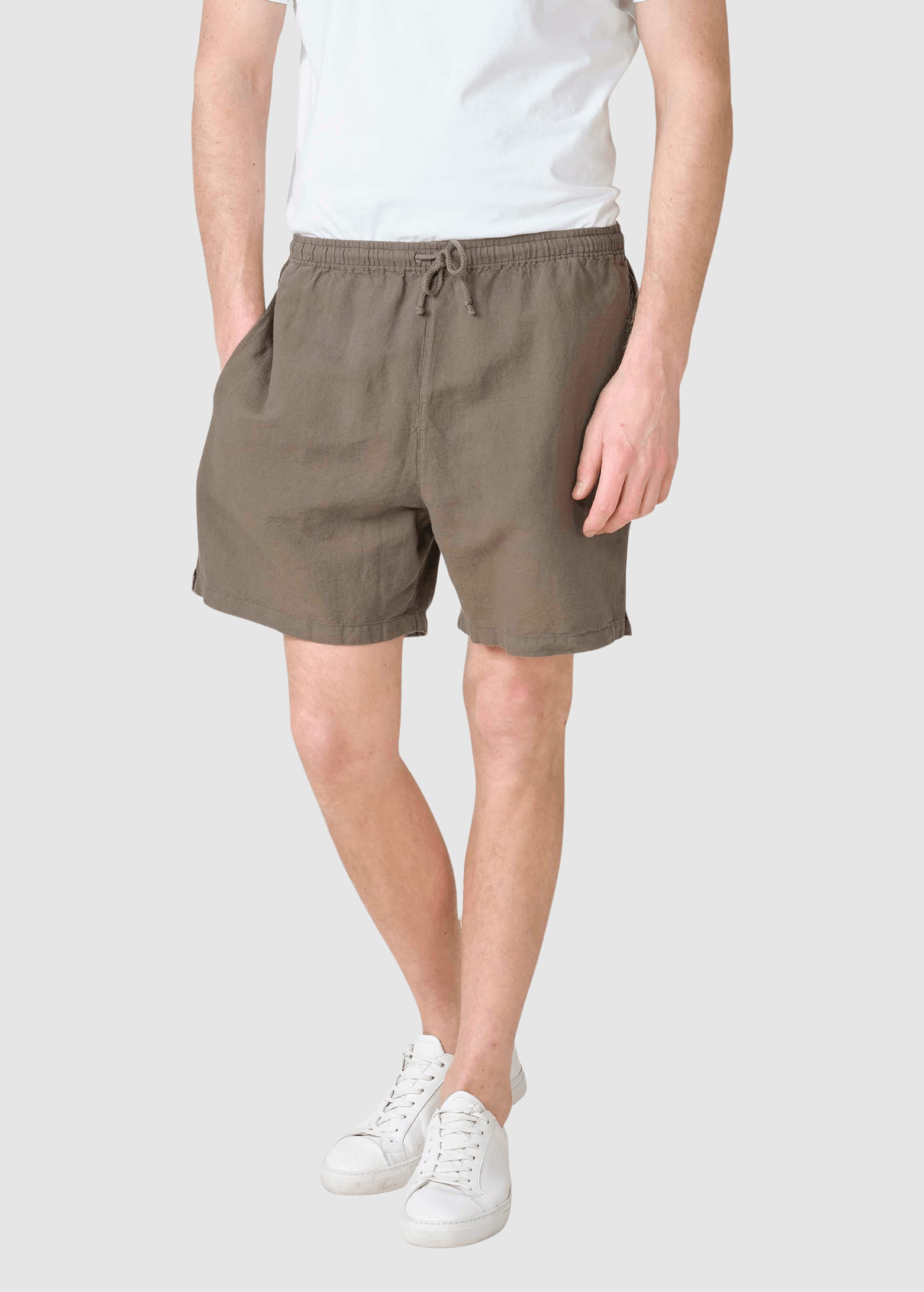 Bertram Linen Shorts Ocs Taupe