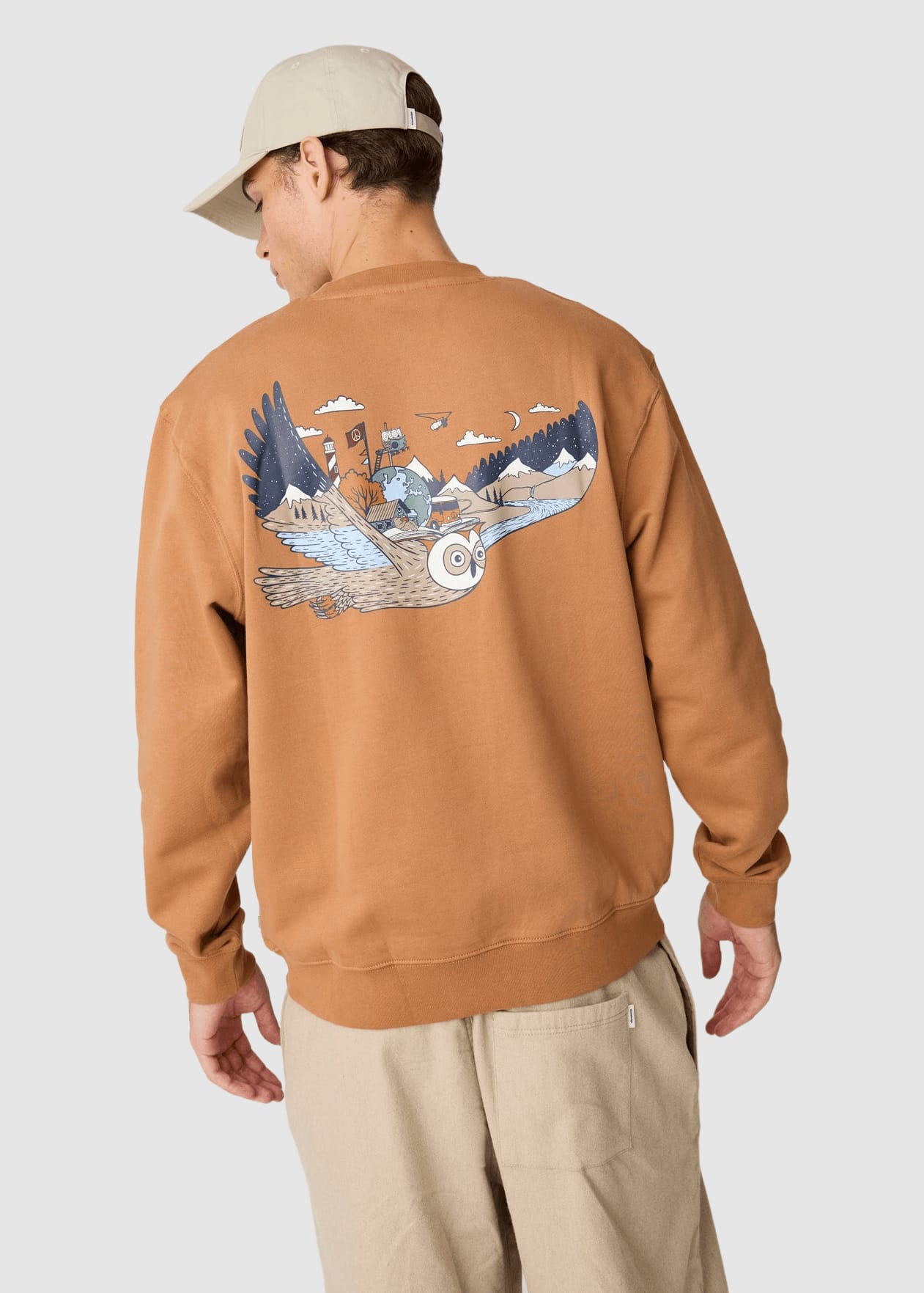 knowledge-cotton-apparel-relaxed-printed-crew-neck-lion-4.jpeg Relaxed Printed Crew Neck Lion