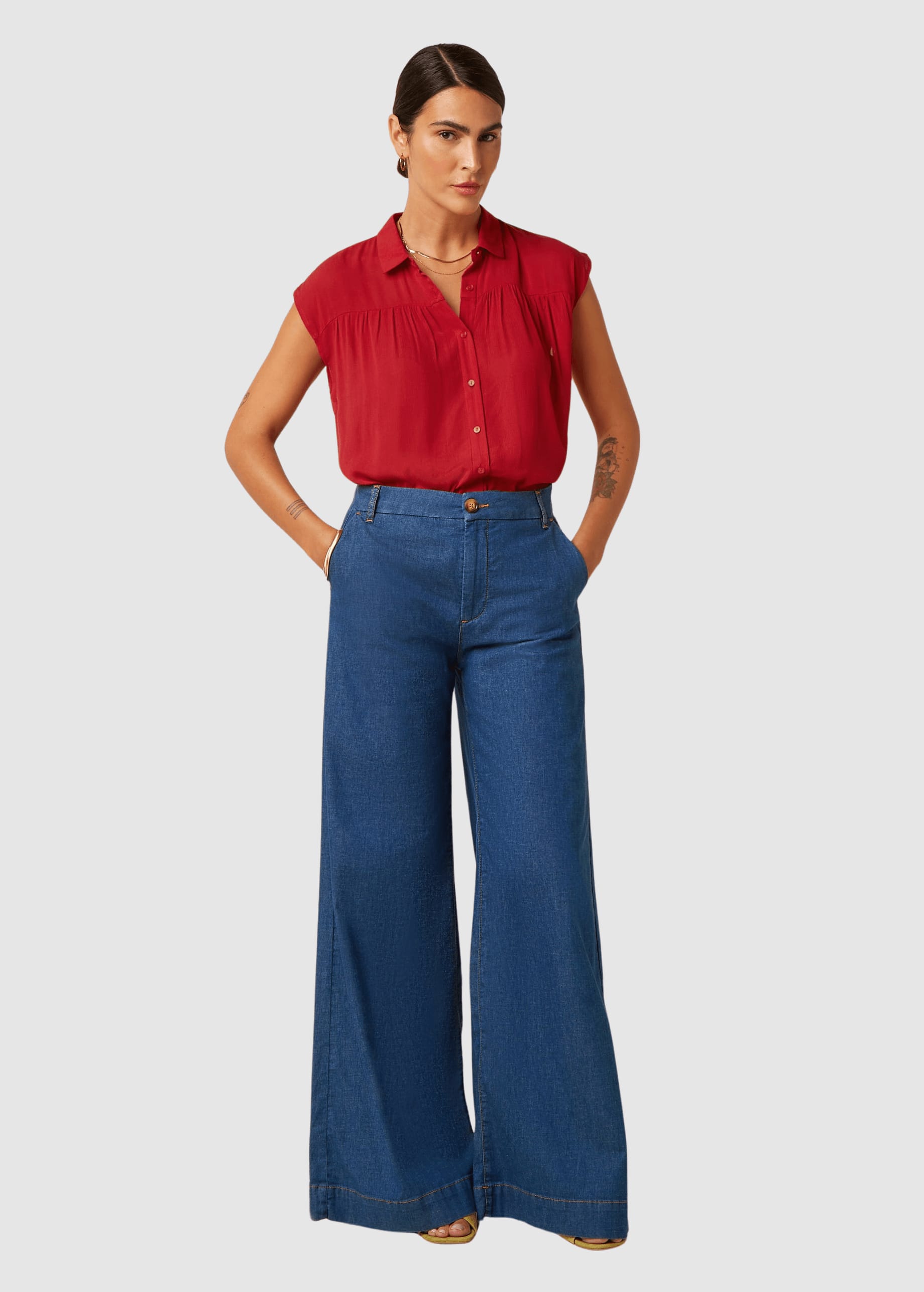 Amy Blouse Capo Chili Red