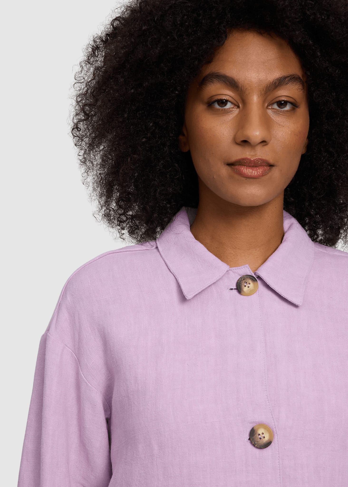 Short Linen Jacket Bright Lavender Short Linen Jacket Bright Lavender